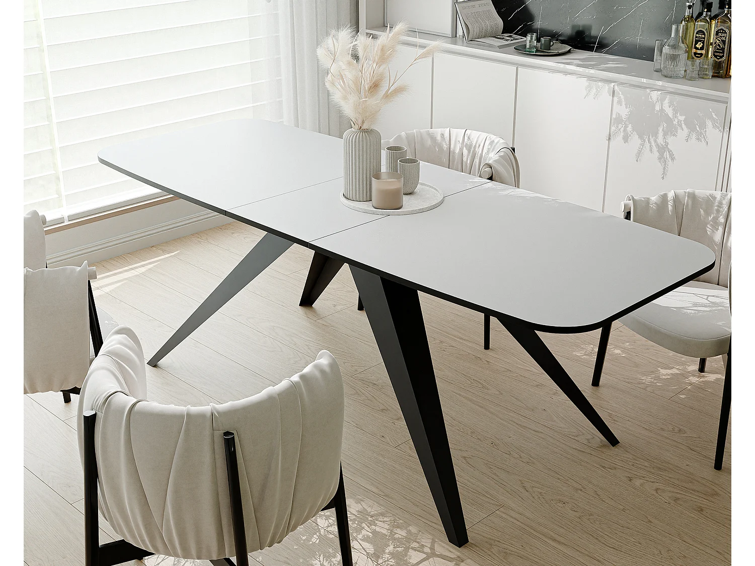 Table extensible blanc, 180