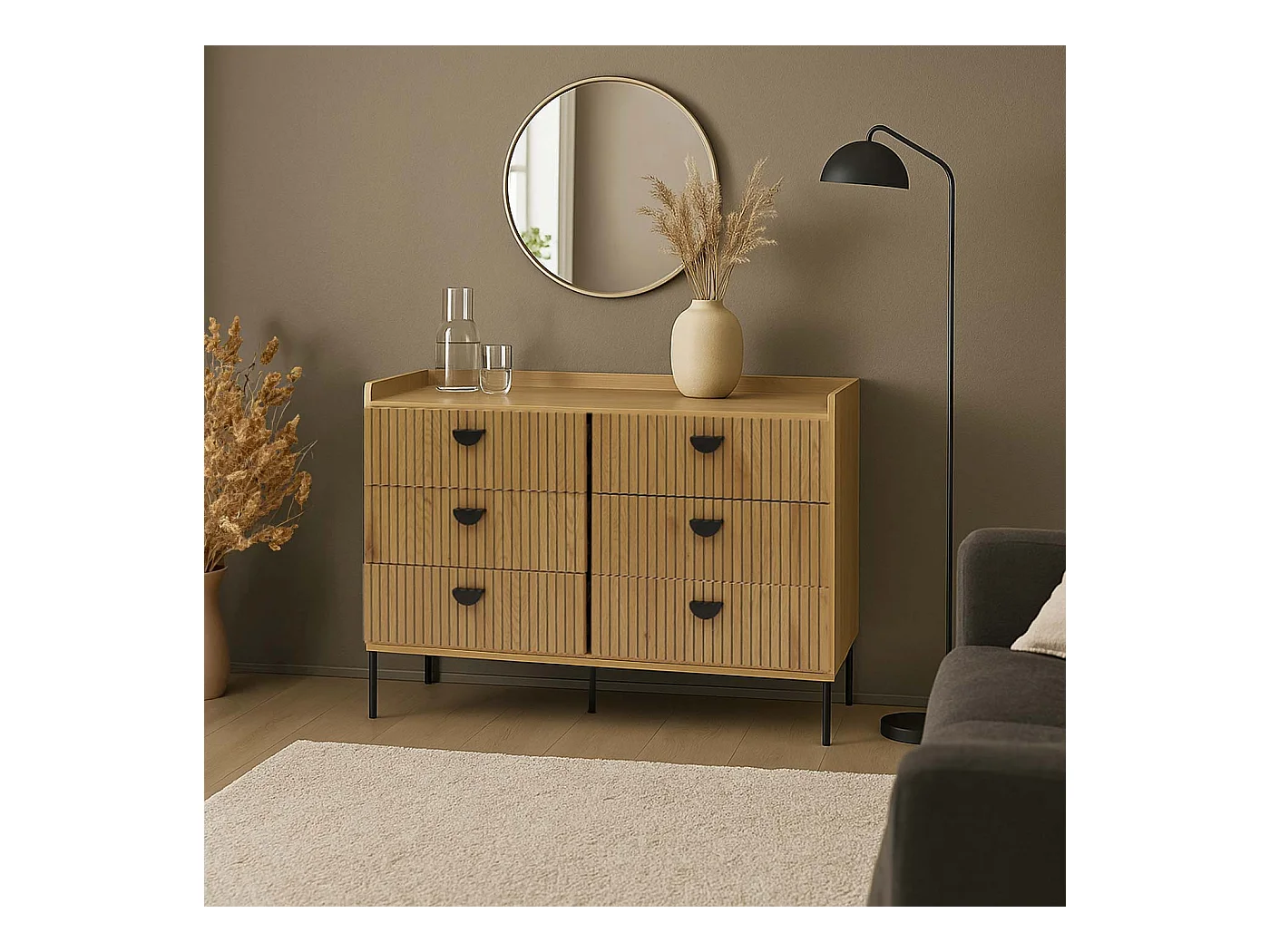 Komoda MCW-O39,  naturalny