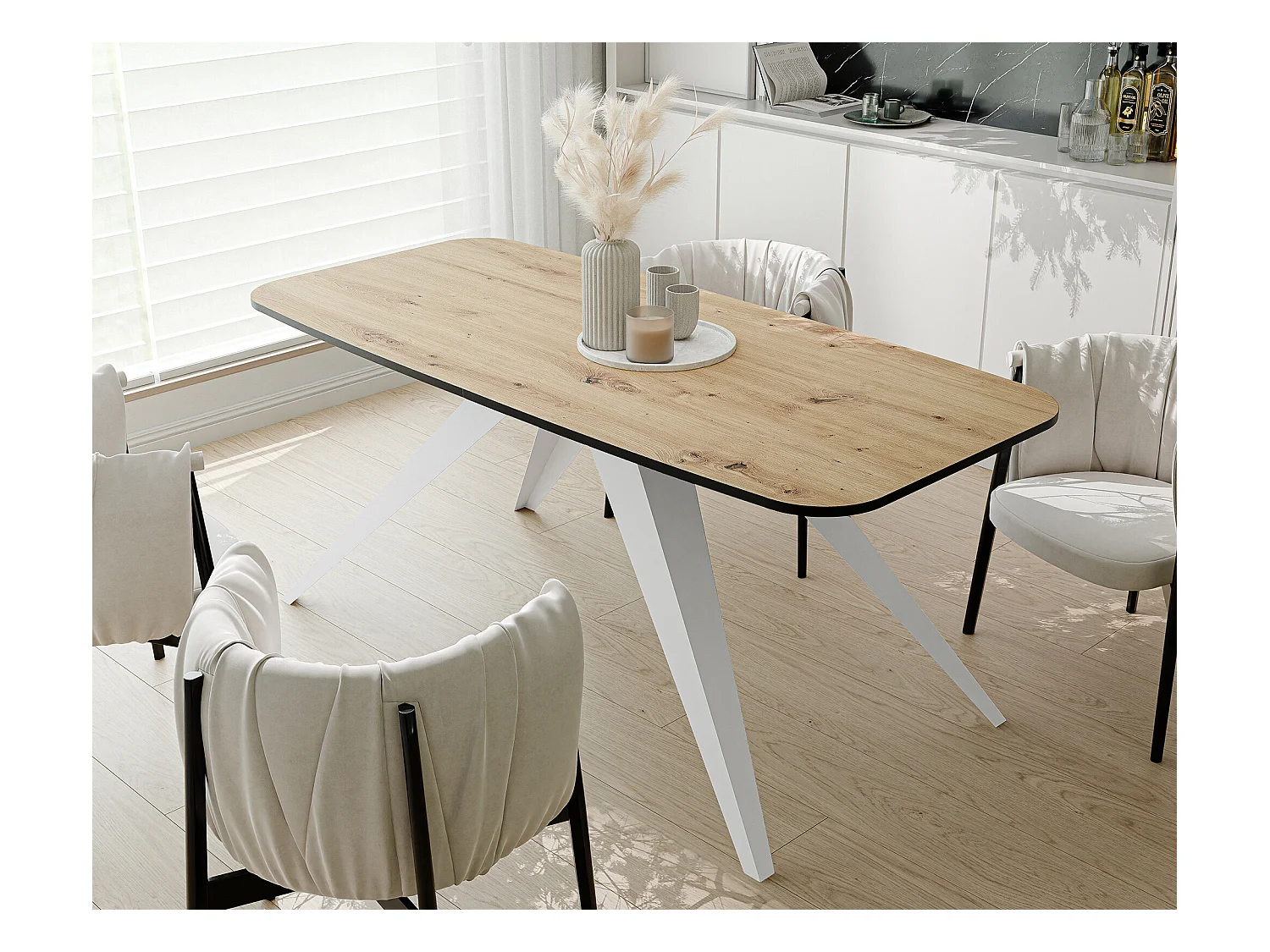 Table extensible marron, 180