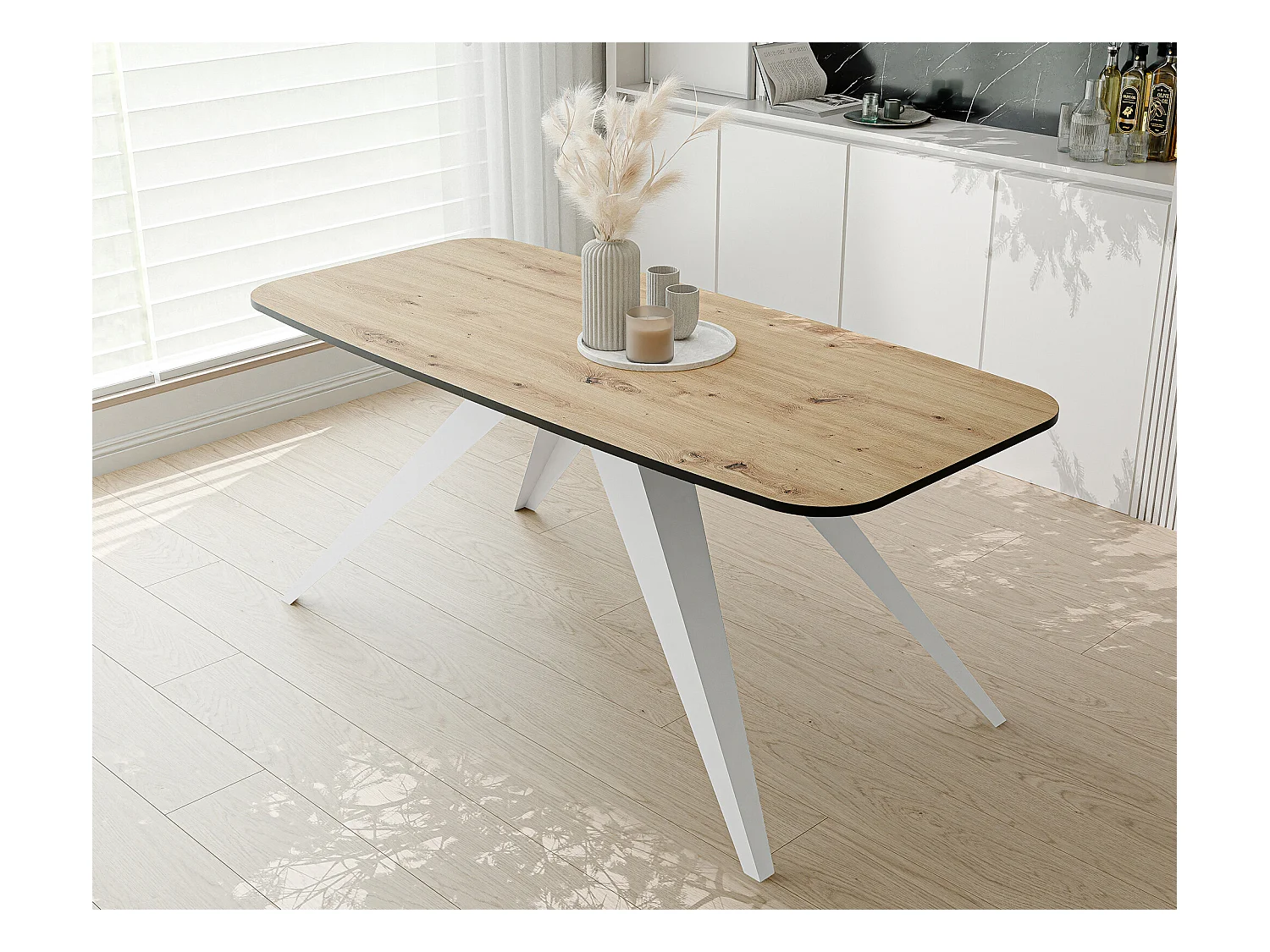 Table extensible marron, 180