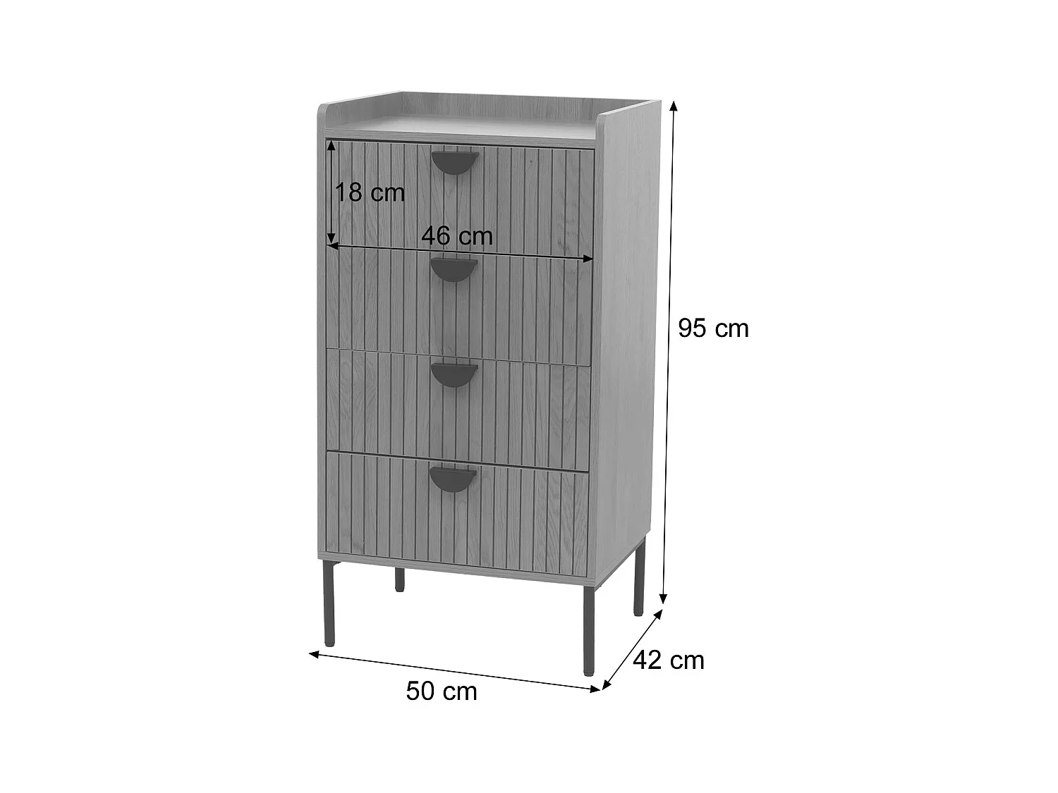 Kommode MCW-O39, Natur