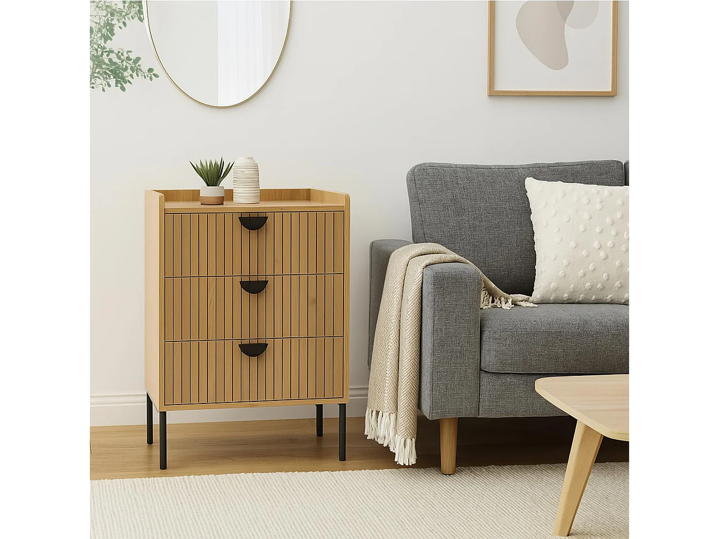 Commode MCW-O39,  naturel