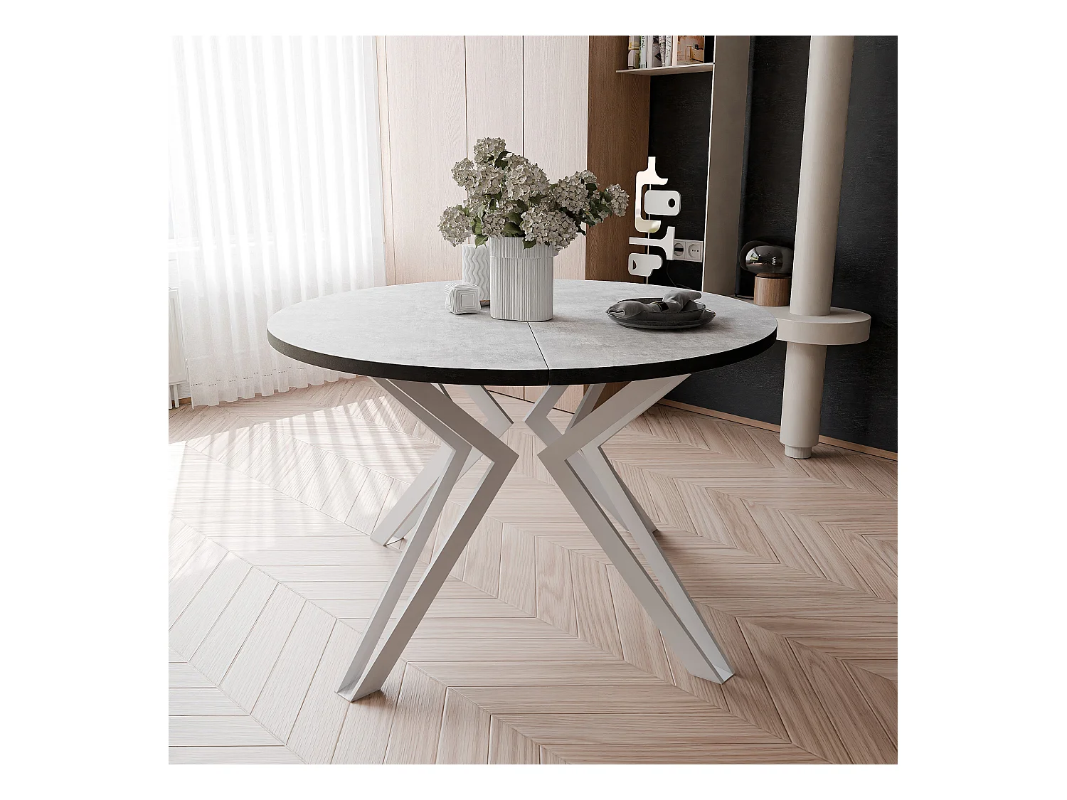 Table extensible bellato gris