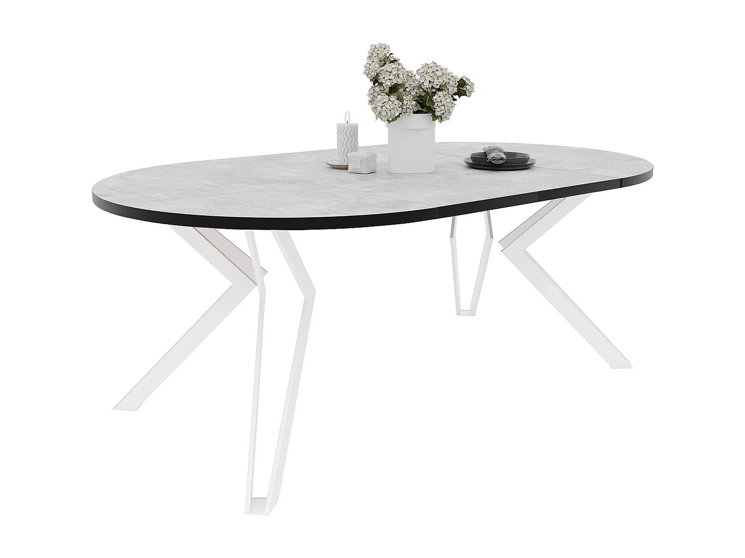 Table extensible bellato gris