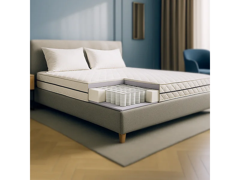 Fuze Pro | Matelas 90x190 cm | Ressorts + mousse | H. 24 cm | Orthopédique | Fabriqué en Italie
