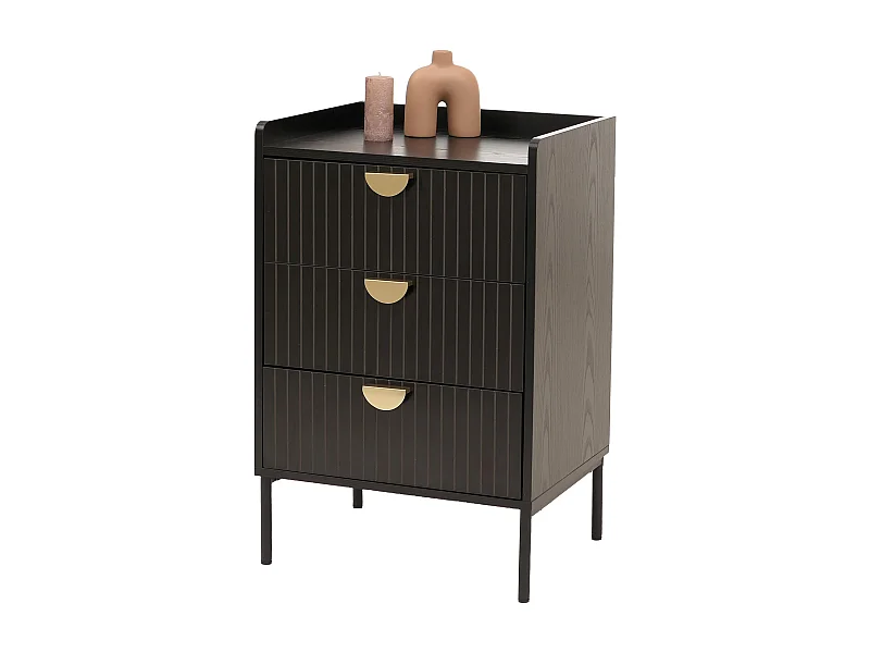 Cómoda MCW-O39,  aspecto madera negro