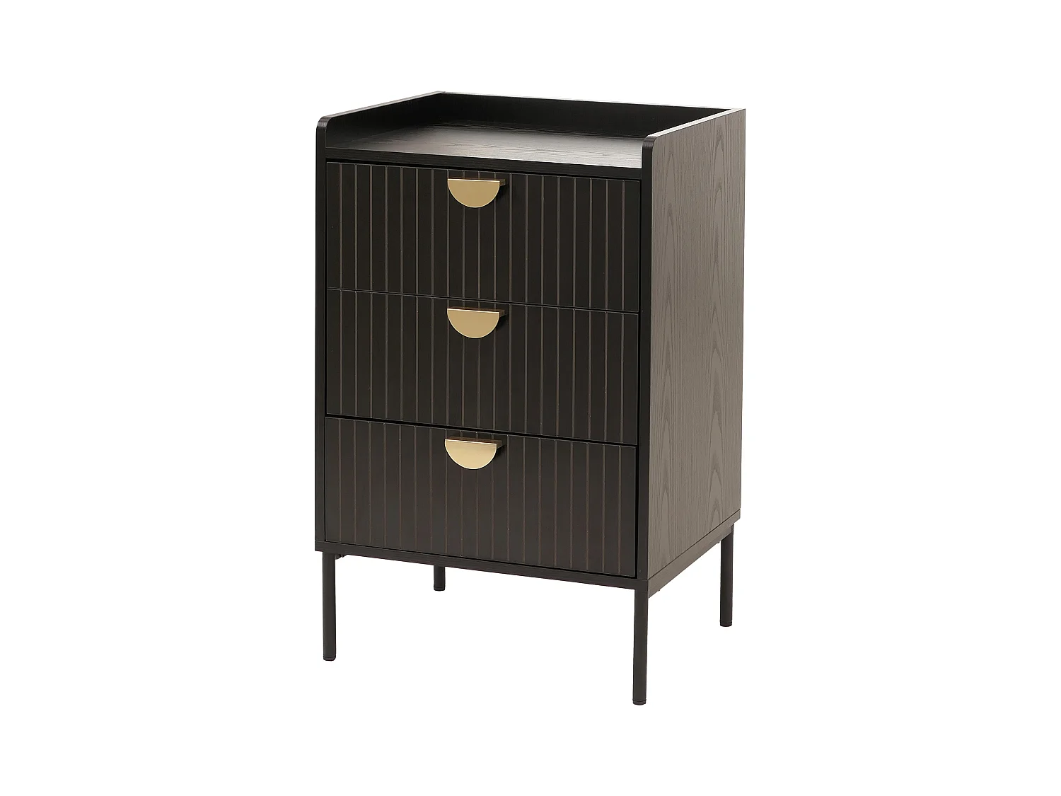 Commode MCW-O39,  aspect bois noir