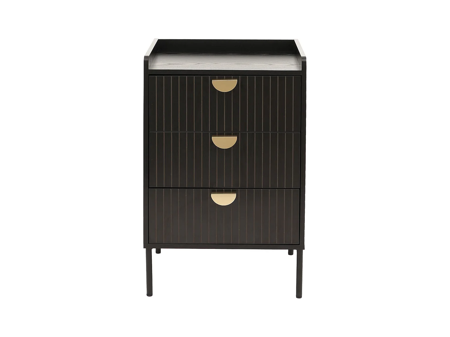 Commode MCW-O39,  aspect bois noir