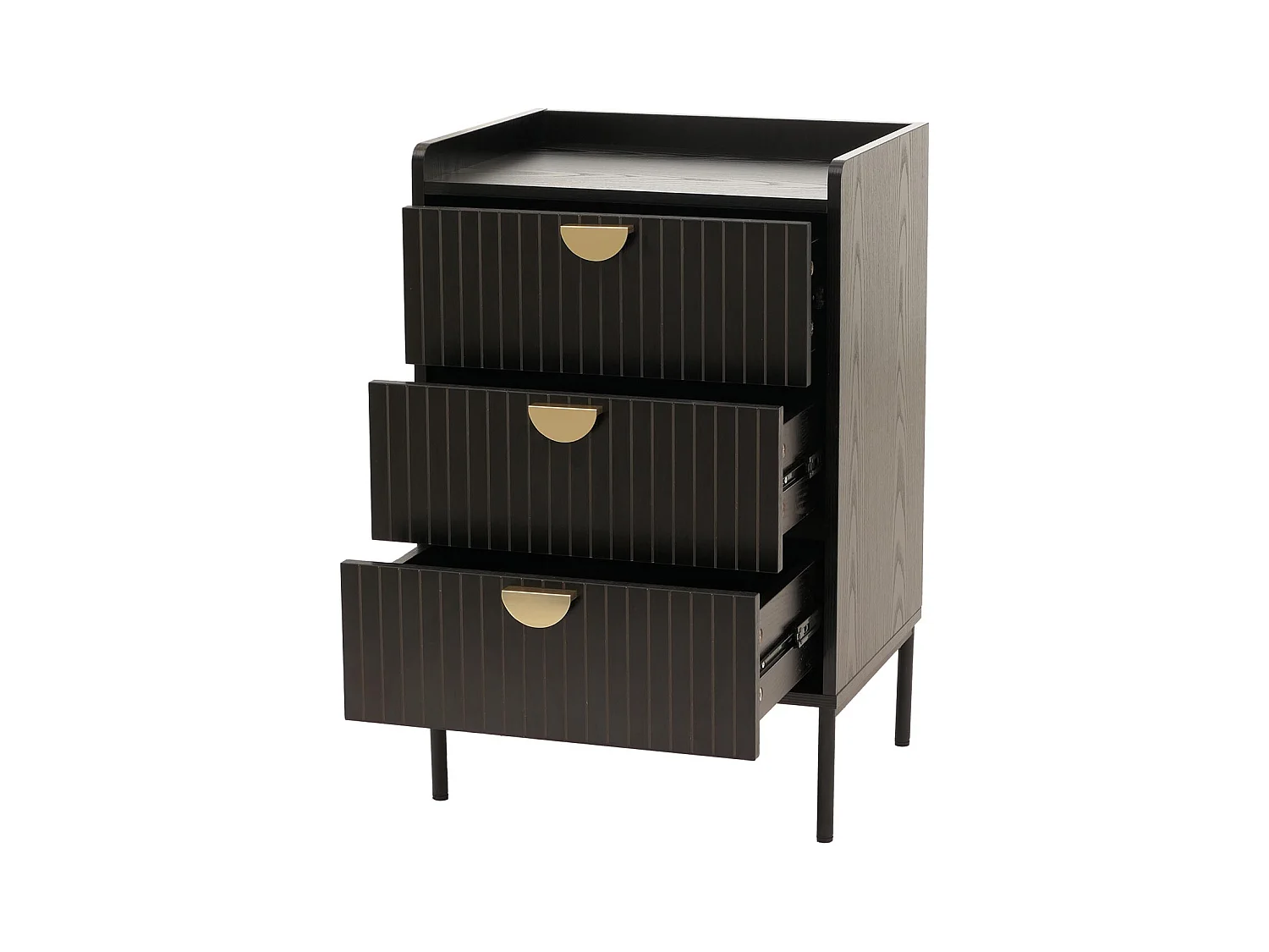 Commode MCW-O39,  aspect bois noir