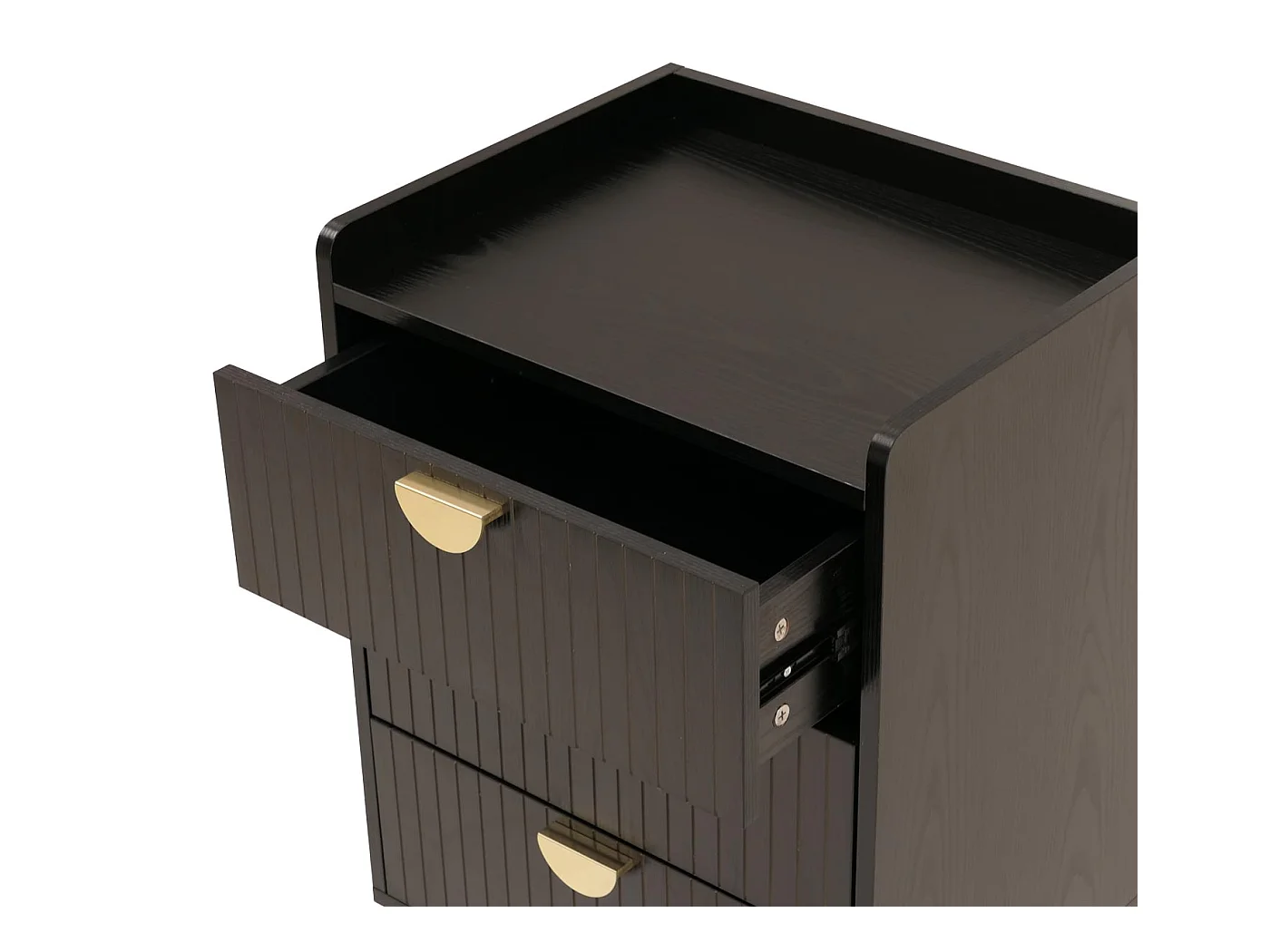 Commode MCW-O39,  aspect bois noir