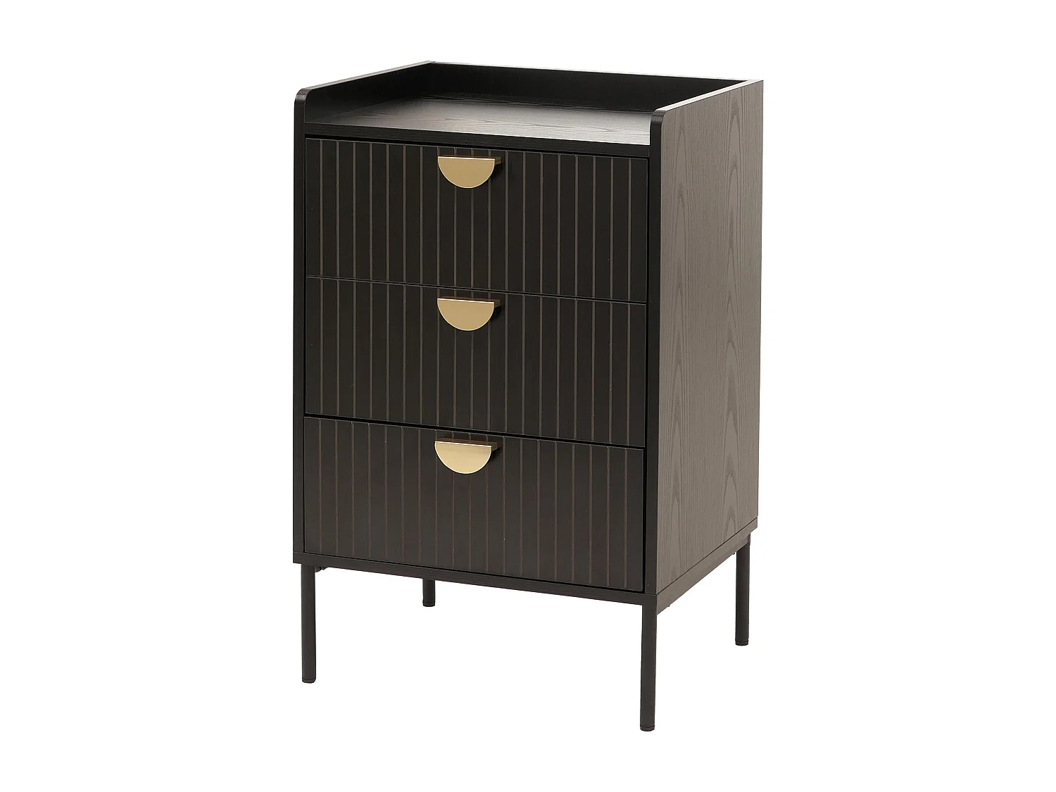 Commode MCW-O39,  aspect bois noir