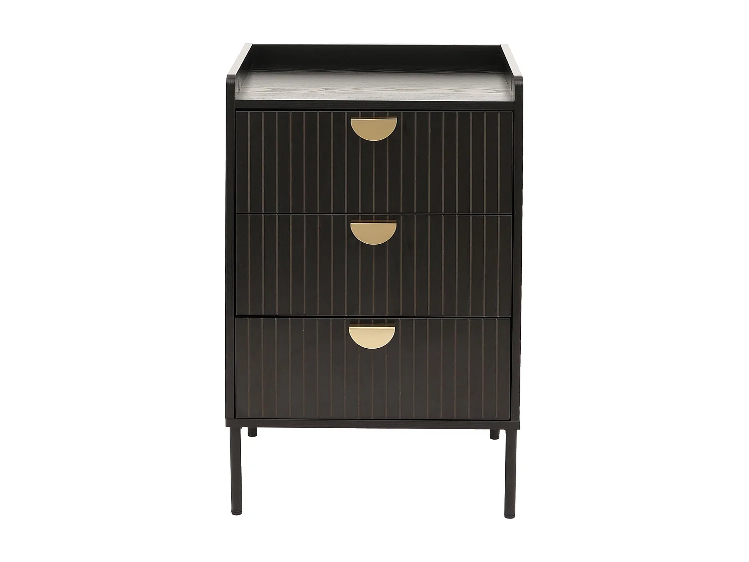 Commode MCW-O39,  aspect bois noir