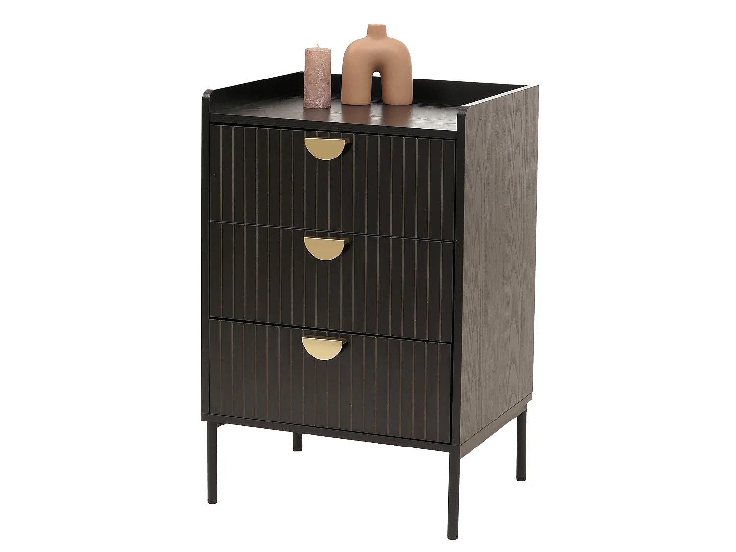 Commode MCW-O39,  hout look zwart