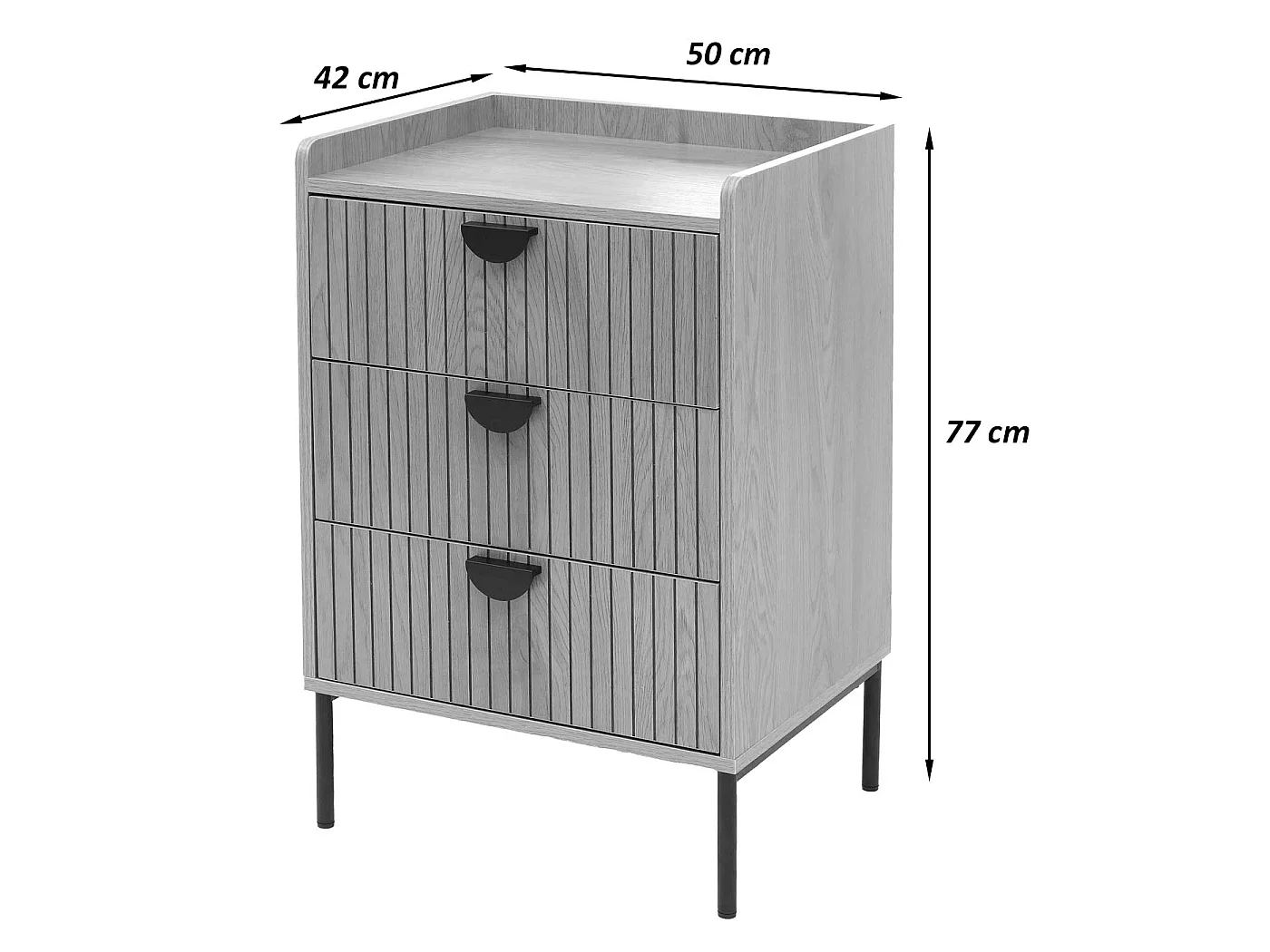 Commode MCW-O39,  hout look zwart