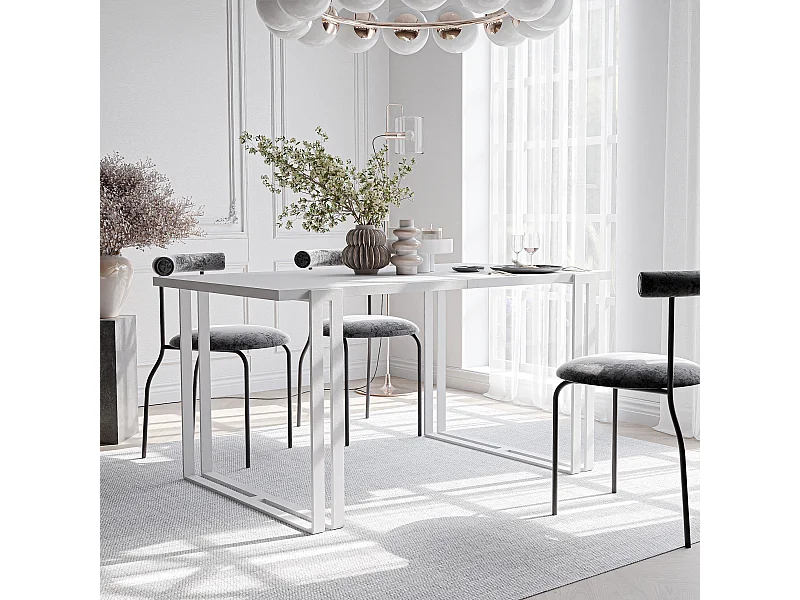 Table extensible blanc, 140x220