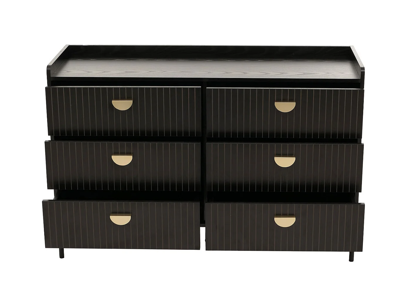 Kommode MCW-O39, Holzoptik schwarz