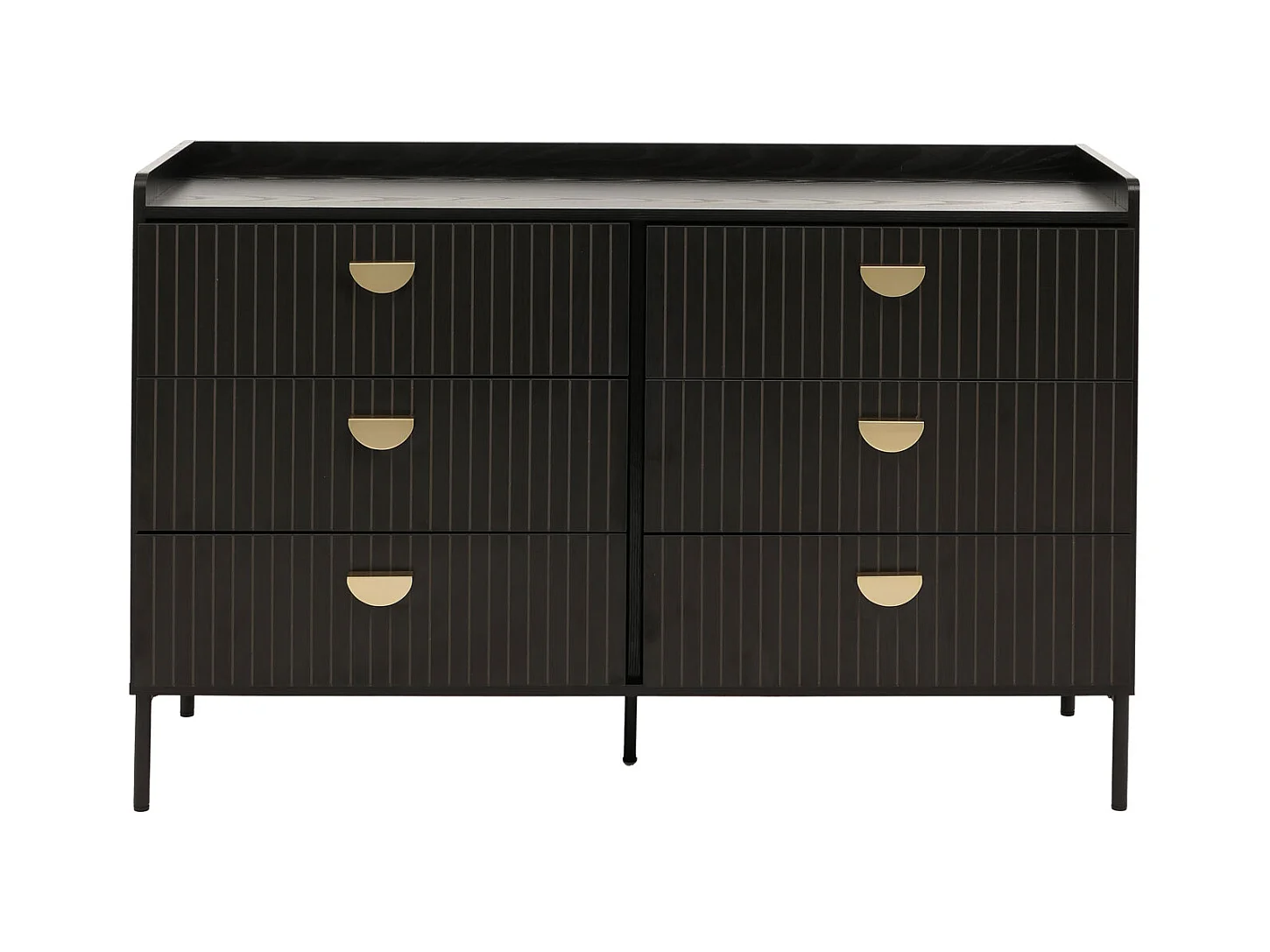 Commode MCW-O39,  aspect bois noir