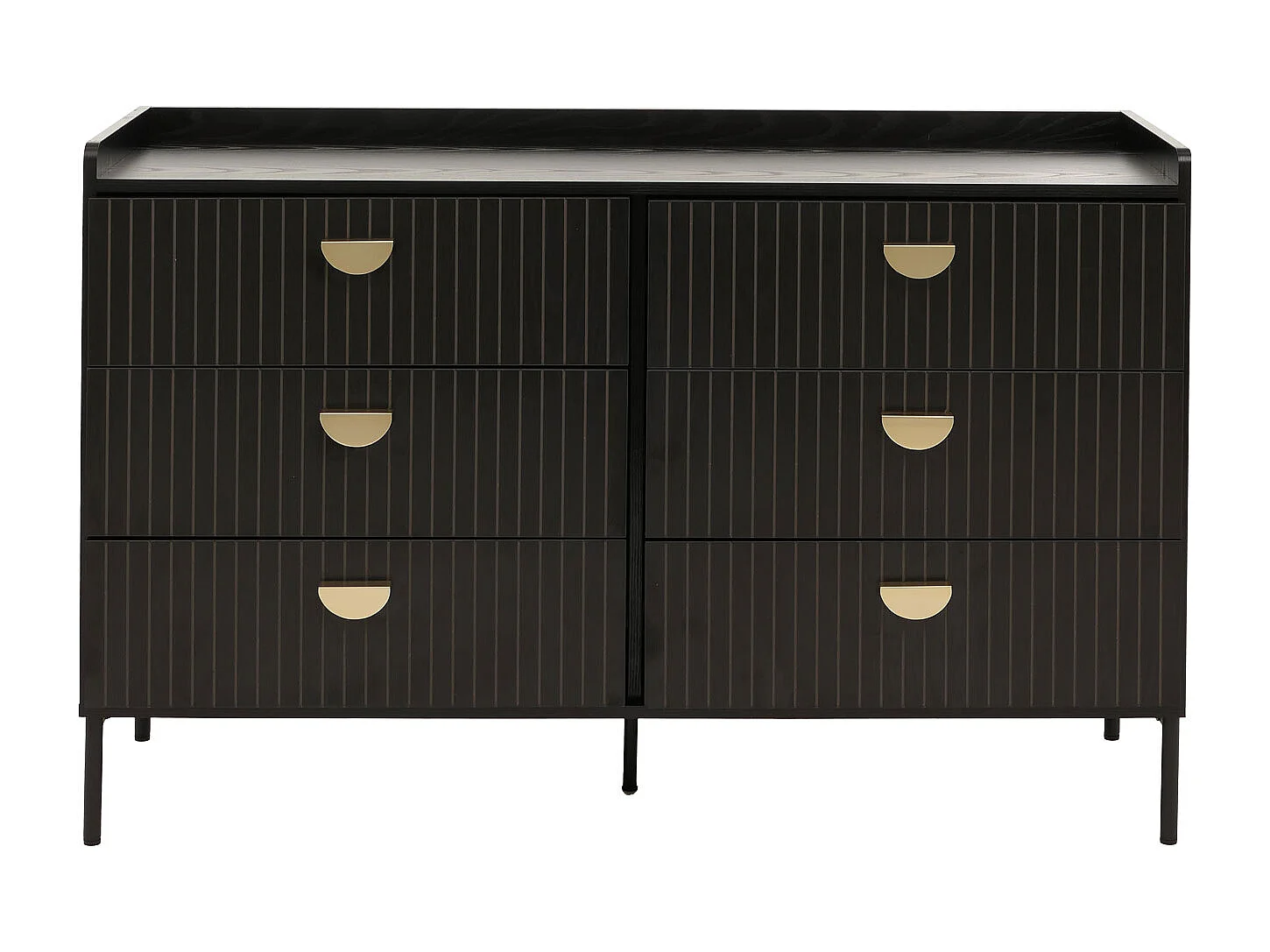Commode MCW-O39,  aspect bois noir