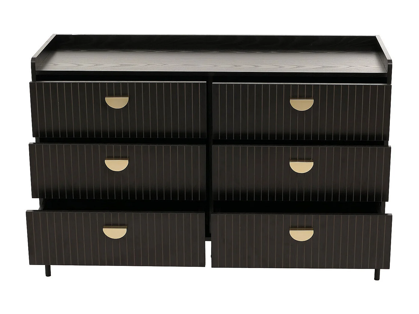 Commode MCW-O39,  aspect bois noir