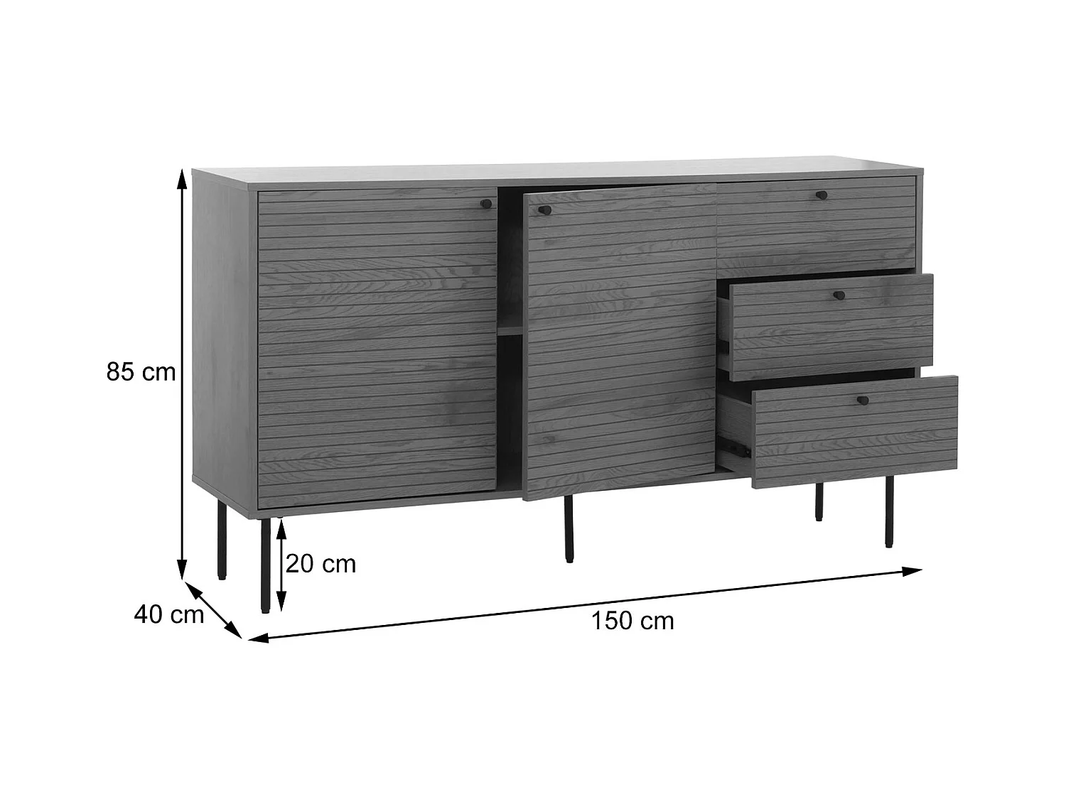 Commode MCW-N78,  brun foncé
