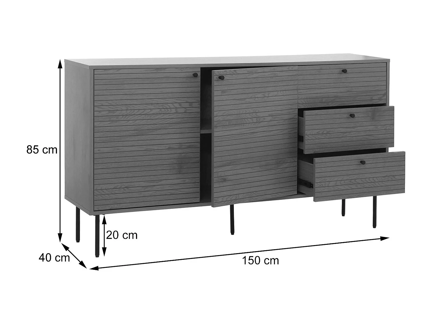 Commode MCW-N78,  donkerbruin