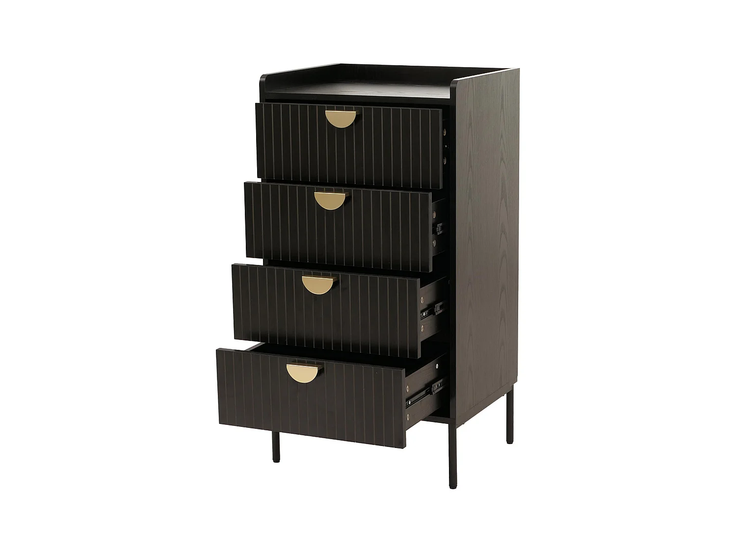 Commode MCW-O39,  aspect bois noir