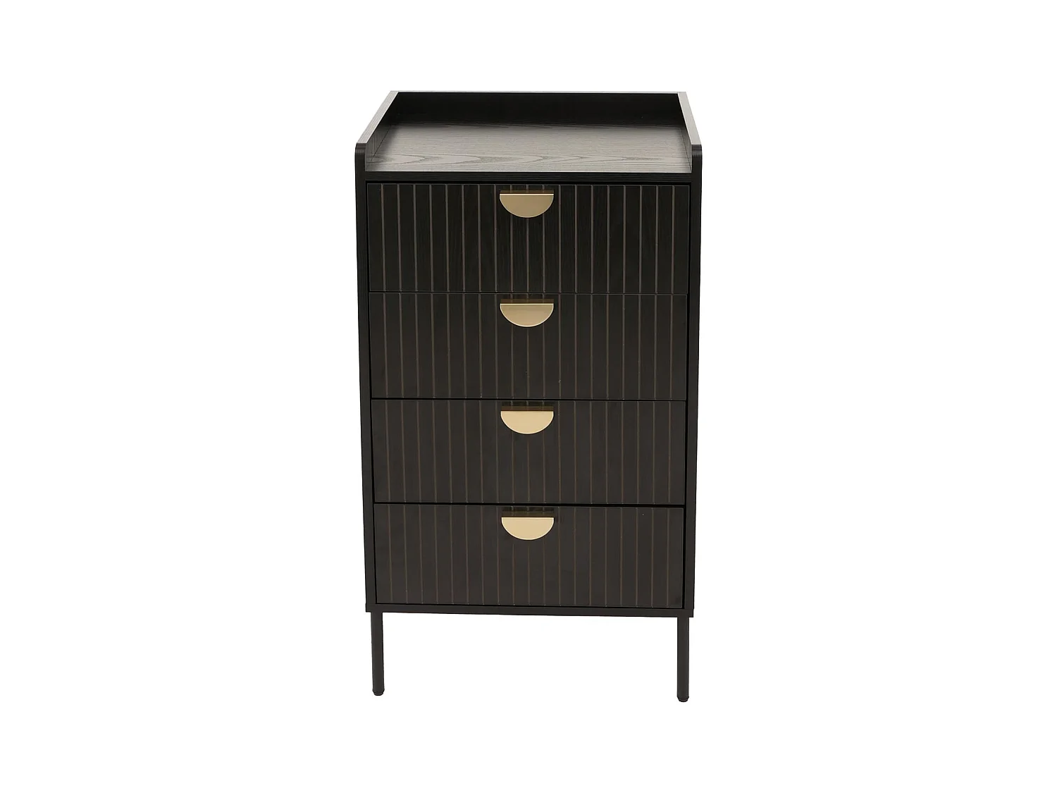 Commode MCW-O39,  aspect bois noir