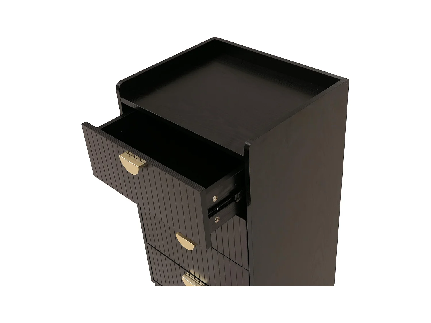 Kommode MCW-O39, Holzoptik schwarz