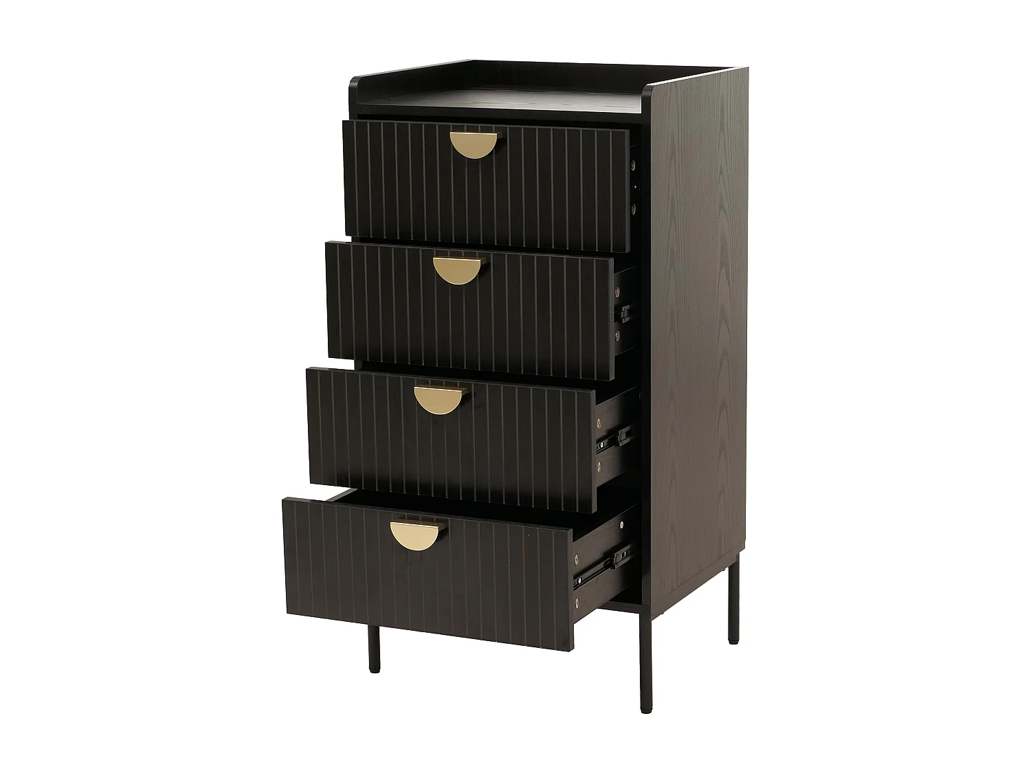 Commode MCW-O39,  aspect bois noir