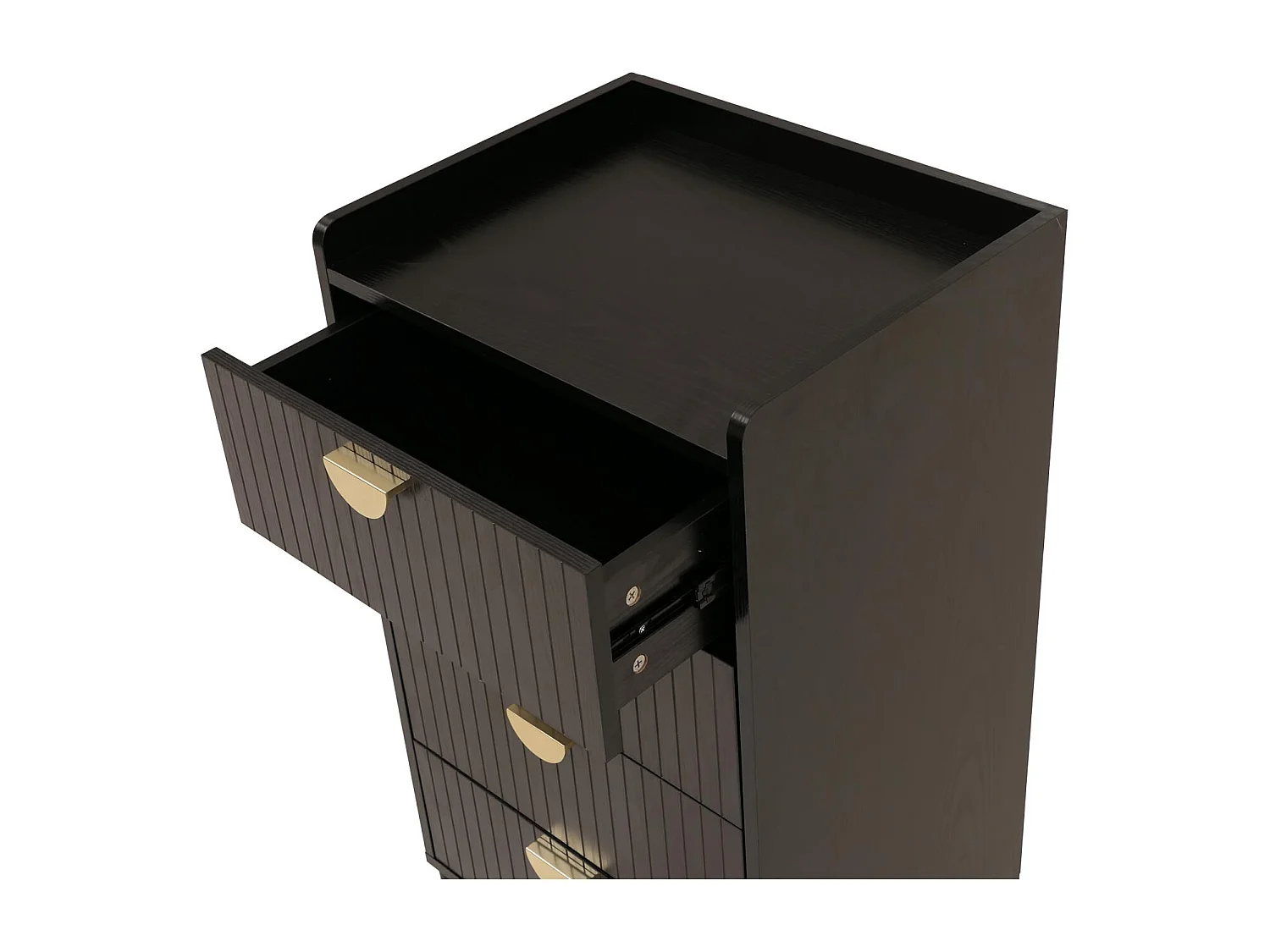 Commode MCW-O39,  aspect bois noir