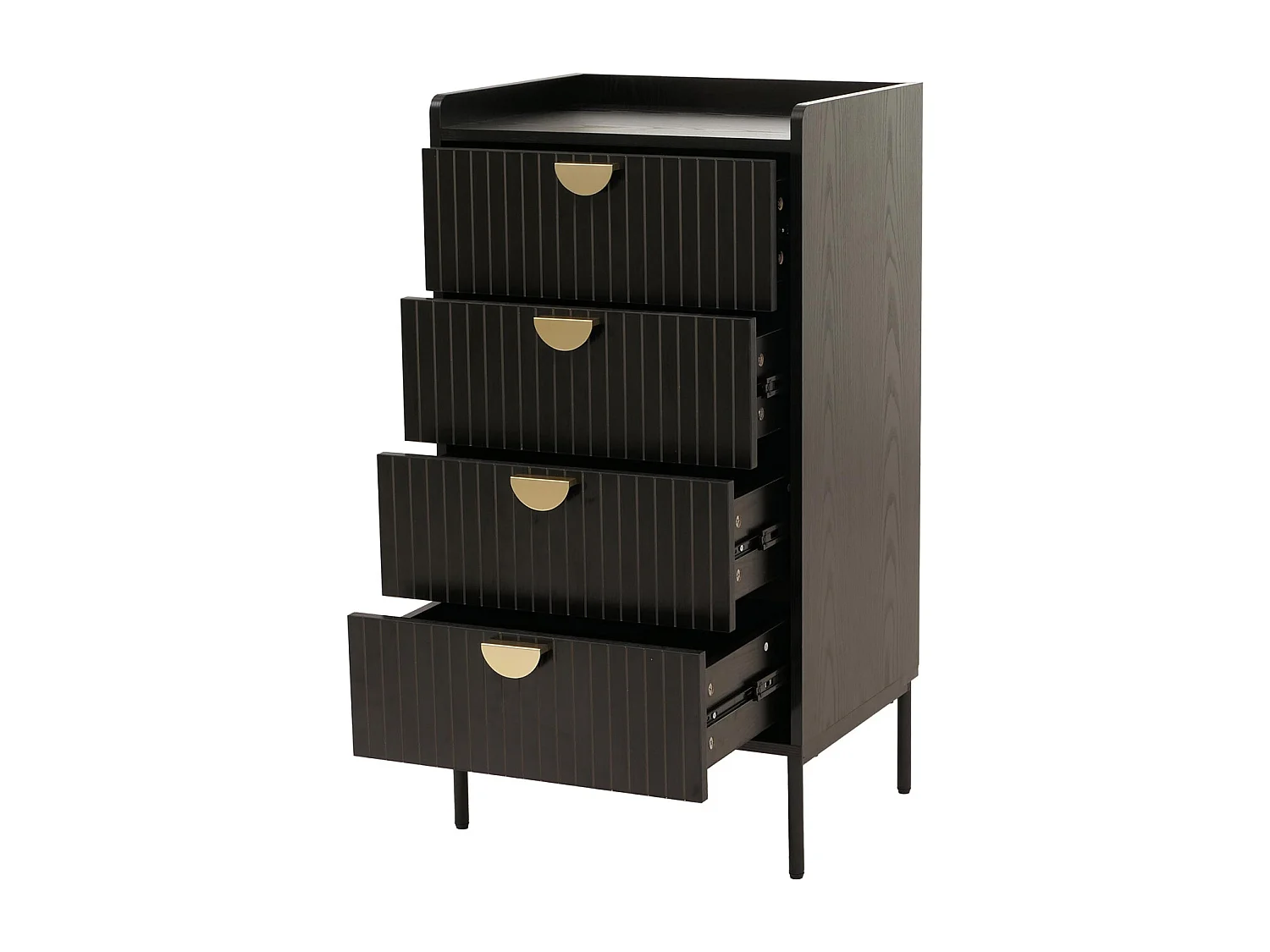 Commode MCW-O39,  aspect bois noir