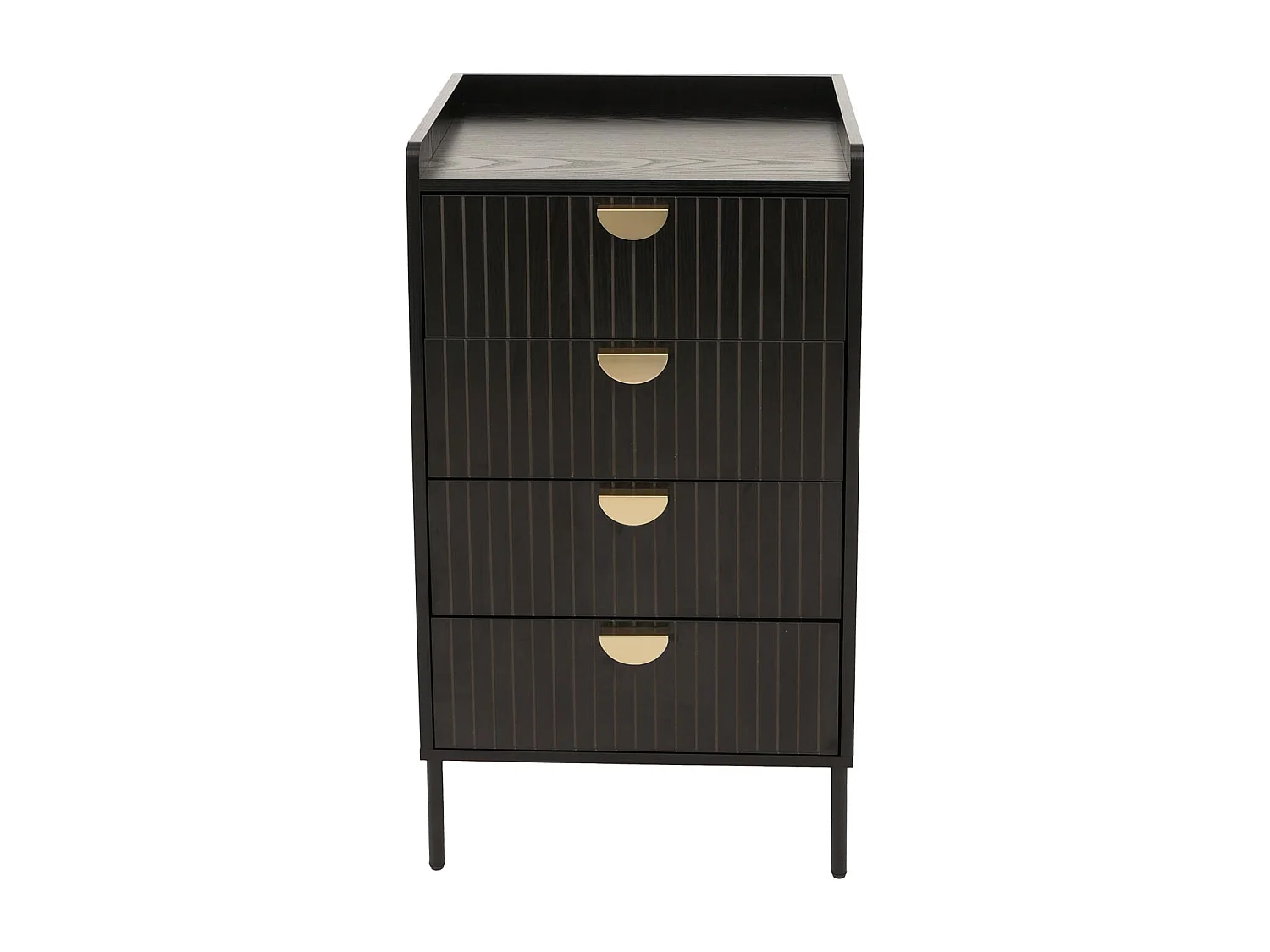 Commode MCW-O39,  aspect bois noir