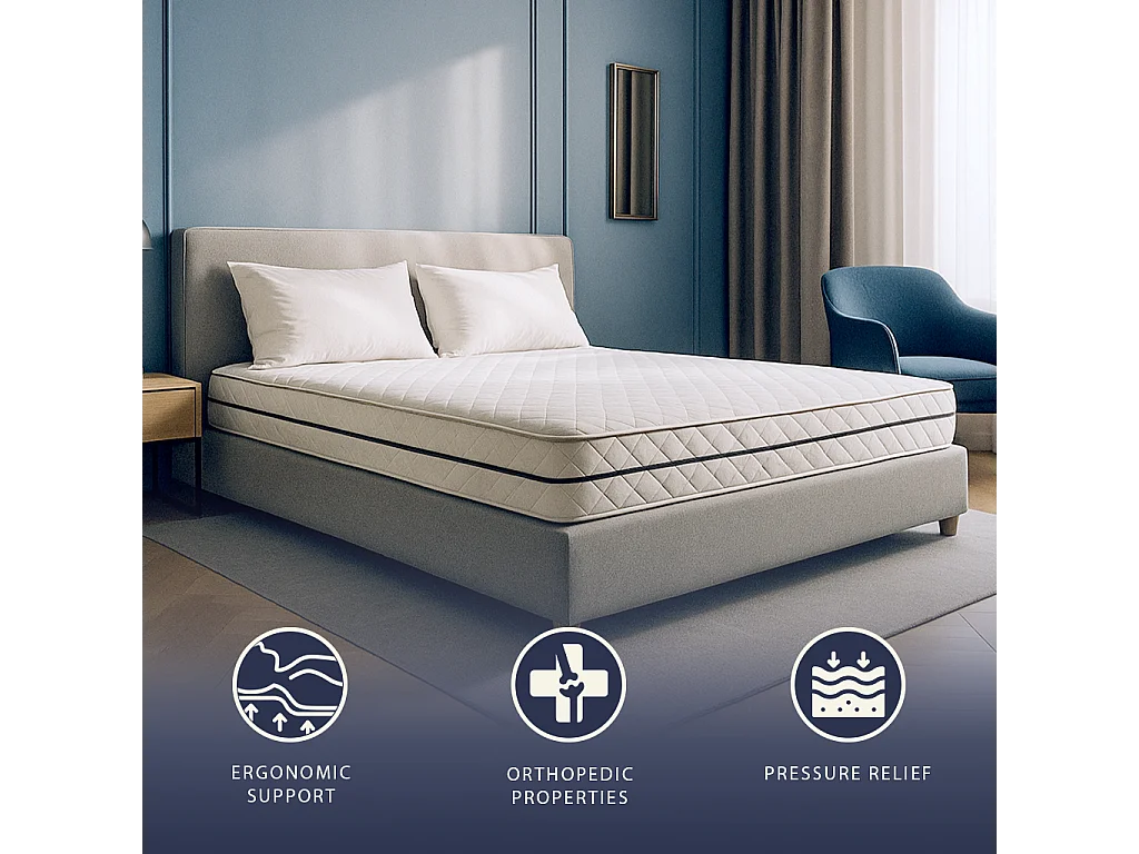 Fuze Pro | Matelas 160x200 cm | Ressorts + mousse | H. 24 cm | Orthopédique | Fabriqué en Italie