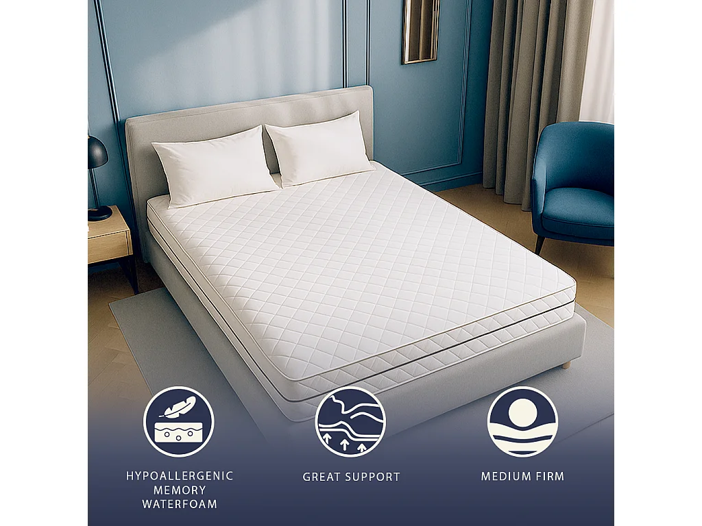 Fuze Pro | Matelas 160x200 cm | Ressorts + mousse | H. 24 cm | Orthopédique | Fabriqué en Italie