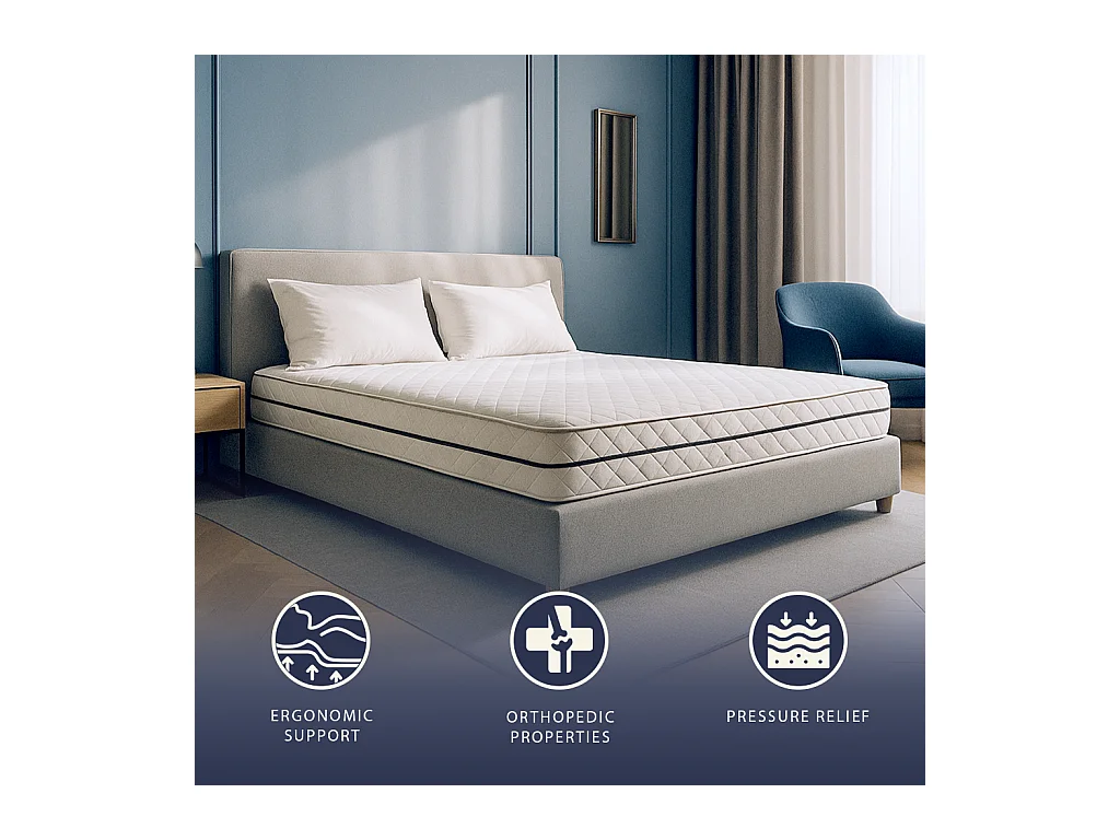 Fuze Pro | 1,5 Personen Matratze 120x200 cm | Taschenfedern + Allergieschaum | H 24 cm | Orthopädisch | Made in Italy