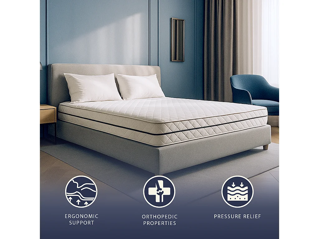 Fuze Pro | Matelas 120x200 cm | Ressorts + mousse | H. 24 cm | Orthopédique | Fabriqué en Italie