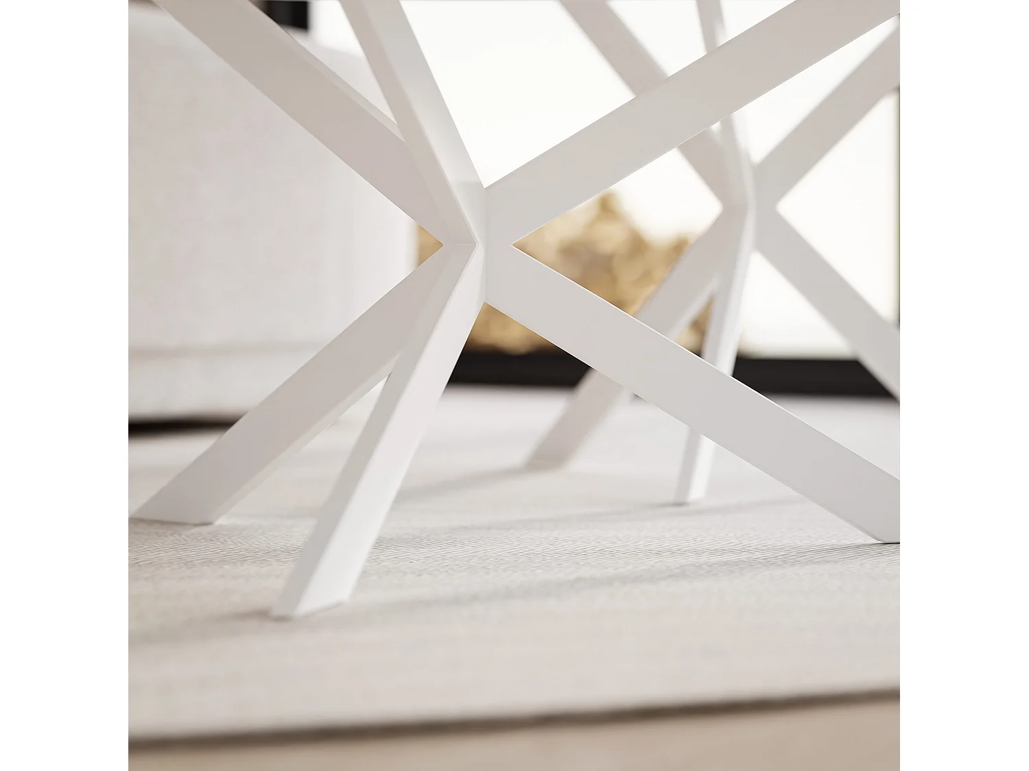 Tables basses gigognes LIBERO - gris et métal blanc