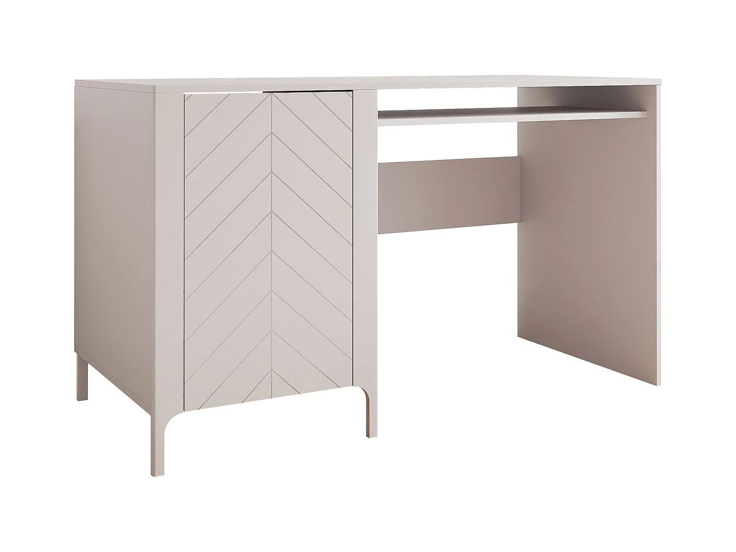 Bureau avec rangements crème
