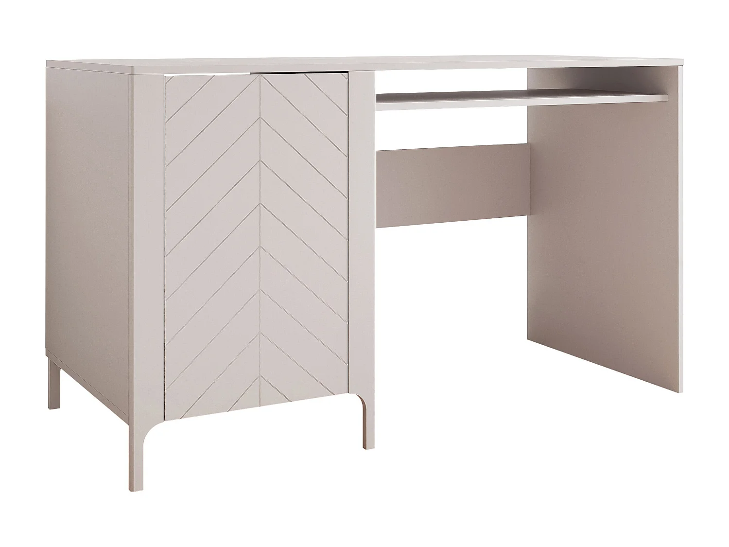 Bureau avec rangements crème