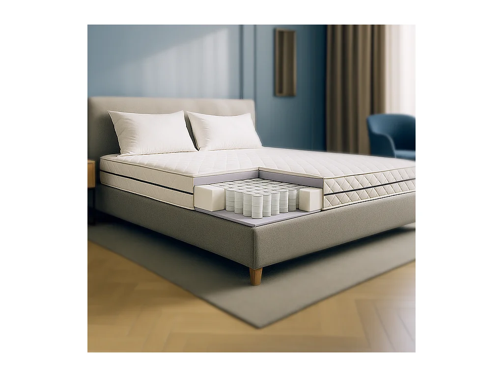 Fuze Pro | Queen Matratze 160x190 cm | Taschenfedern + Allergieschaum | H 24 cm | Orthopädisch | Made in Italy