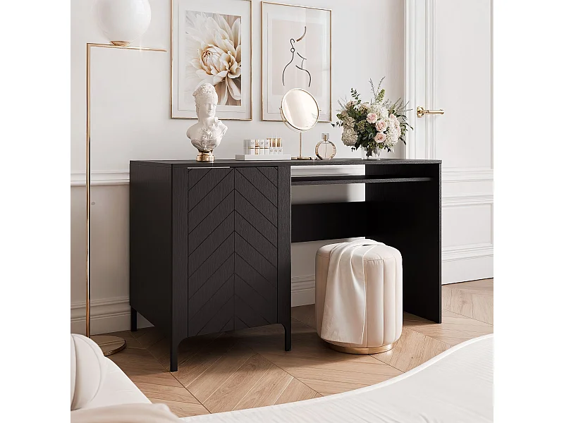 Bureau avec rangements Noir