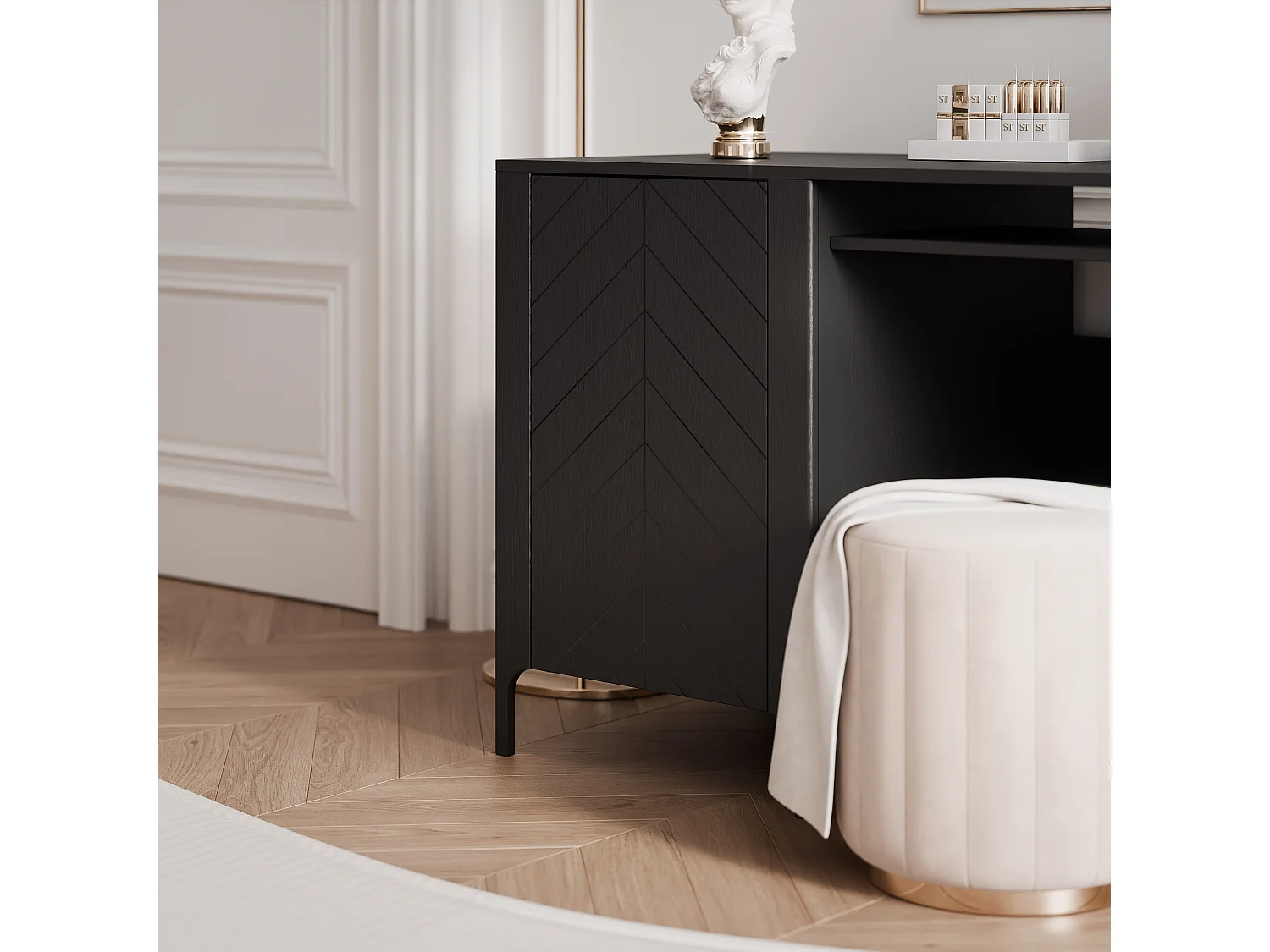 Bureau avec rangements Noir