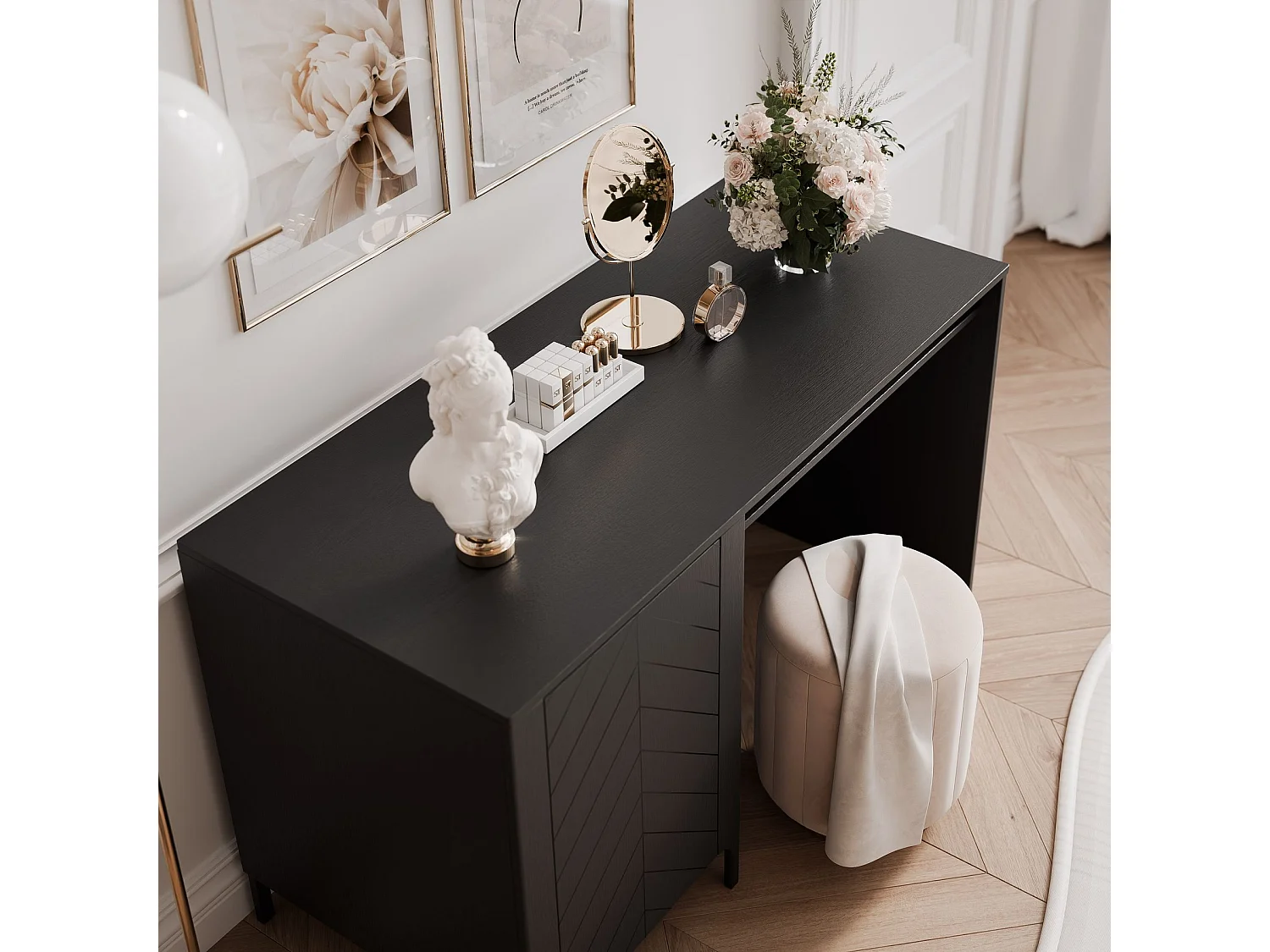 Bureau avec rangements Noir
