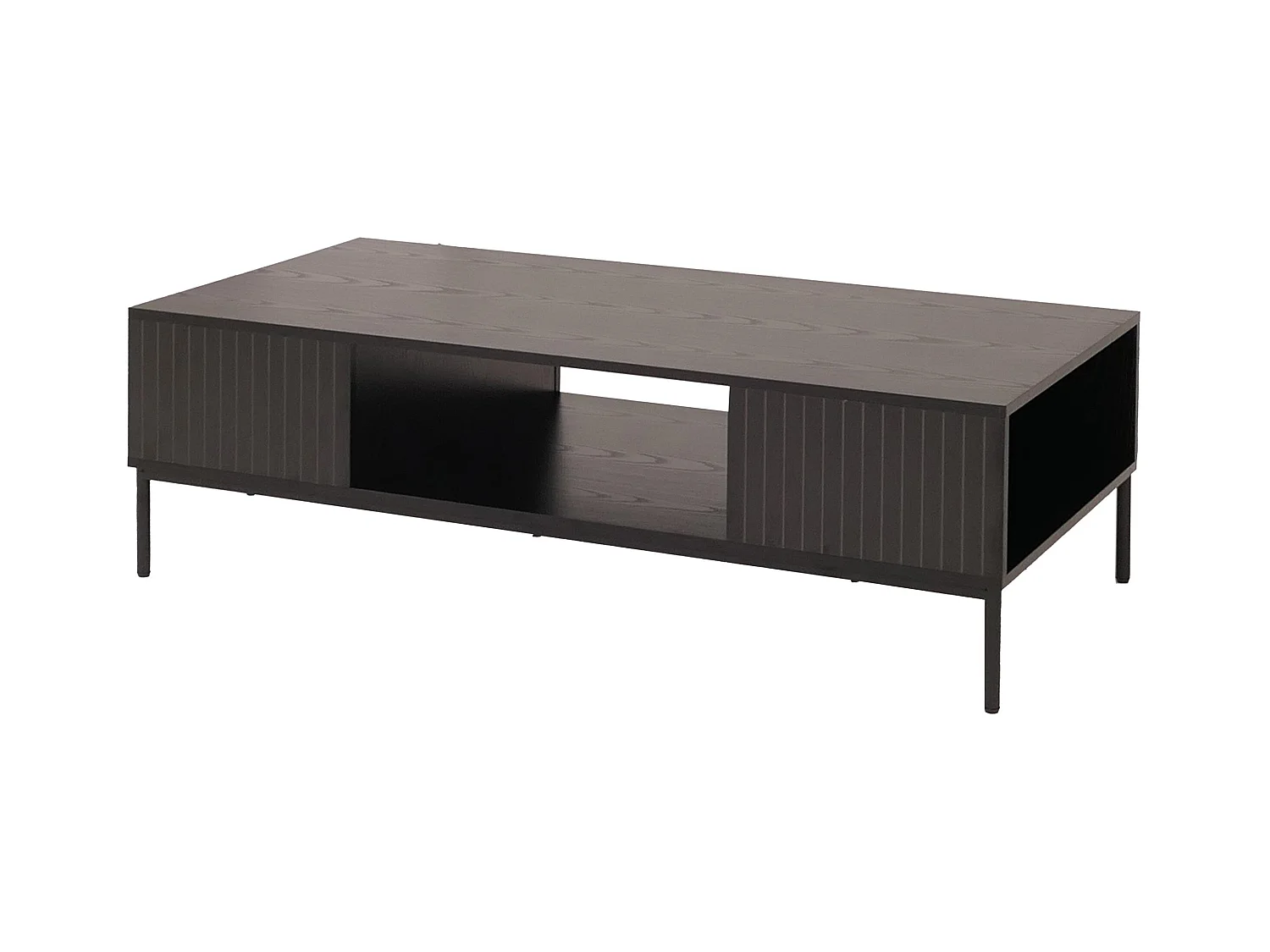 Mesa baja MCW-O39,  aspecto madera negro