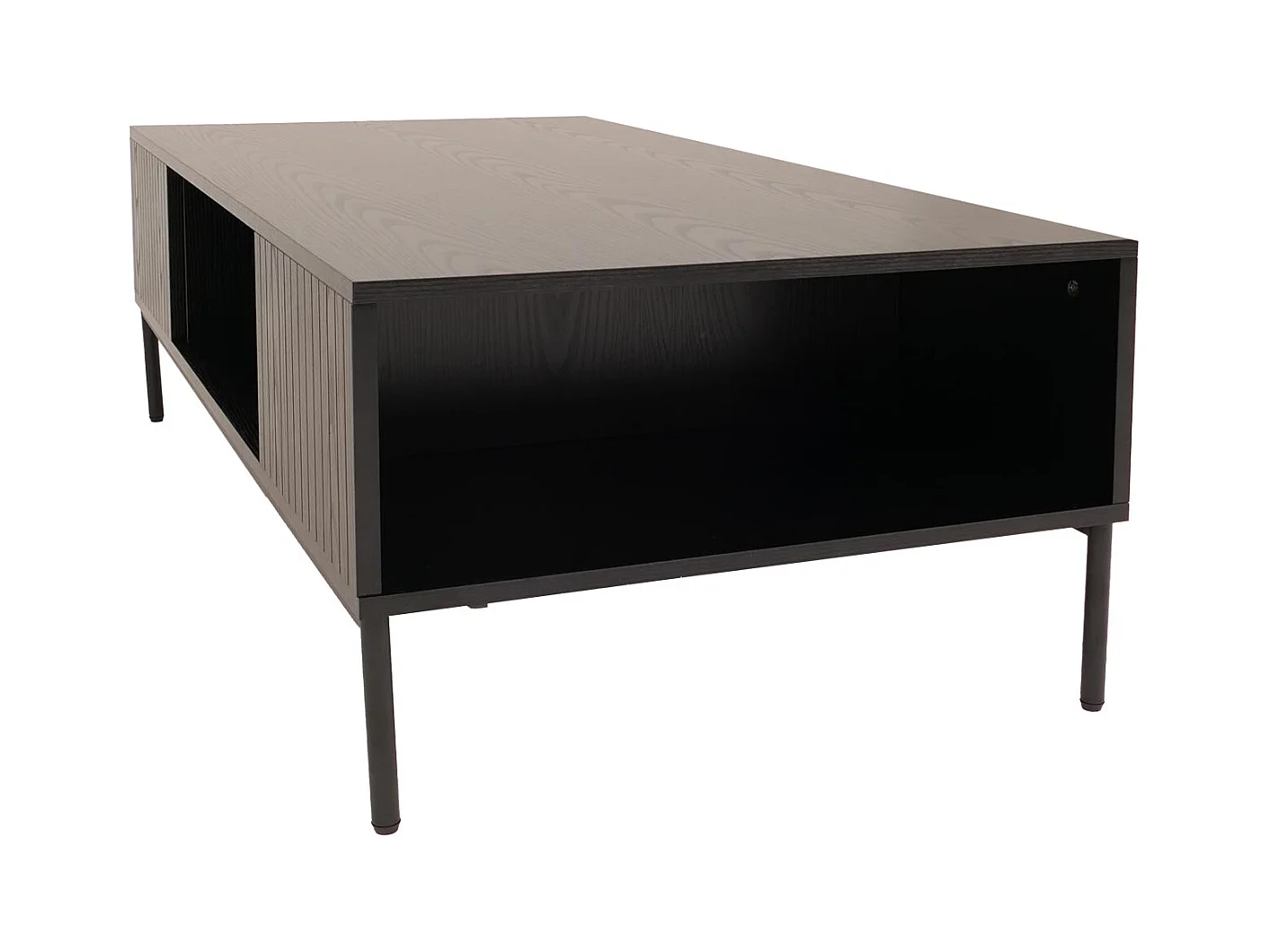 Mesa baja MCW-O39,  aspecto madera negro