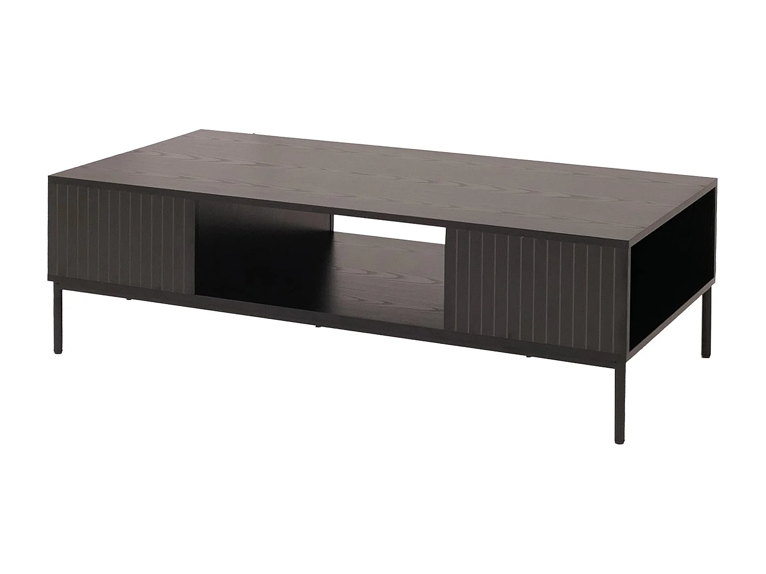 Stolik kawowy MCW-O39,  wygląd drewna czarny