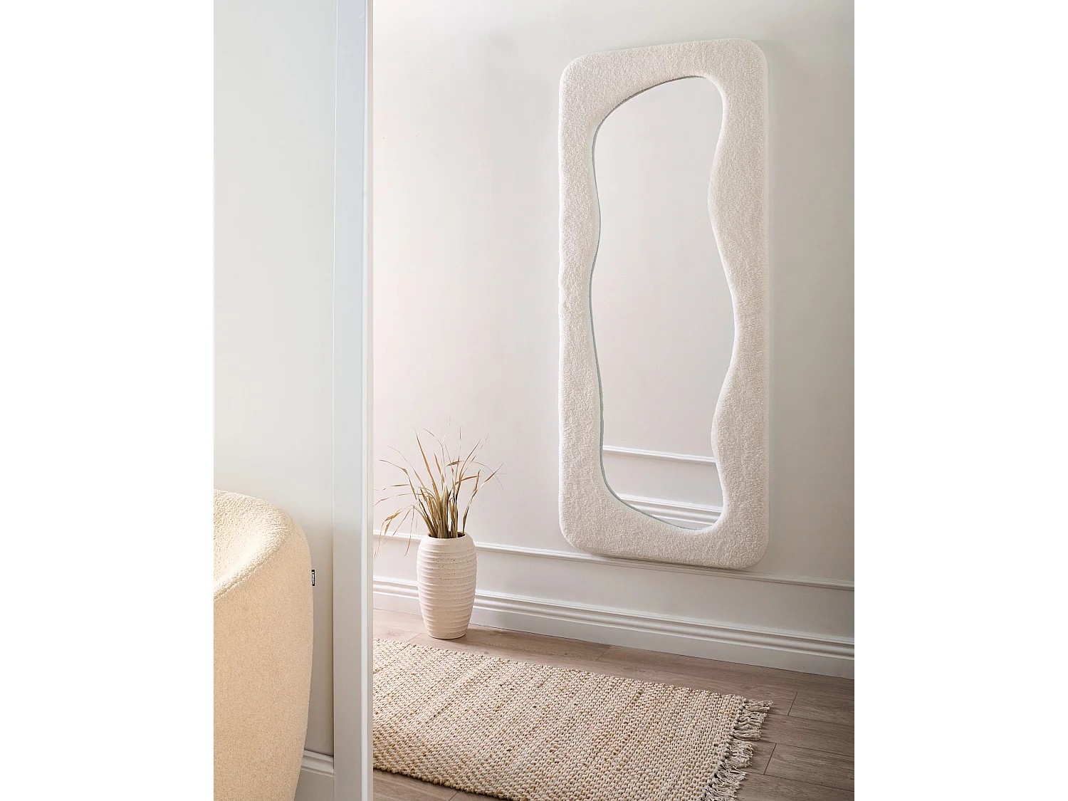 Miroir QUIMPER 70 cm 170 cm Blanc cassé