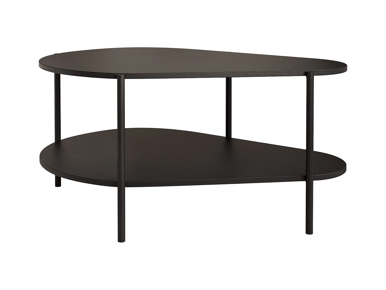 Table basse avec des pieds en métal - Noir - LORIEN