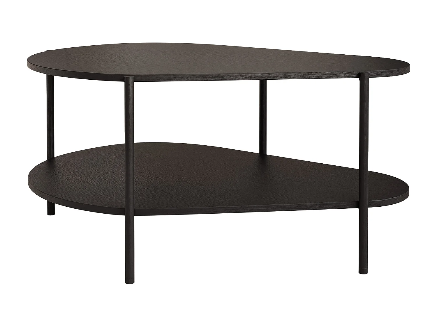 Table basse avec des pieds en métal - Noir - LORIEN
