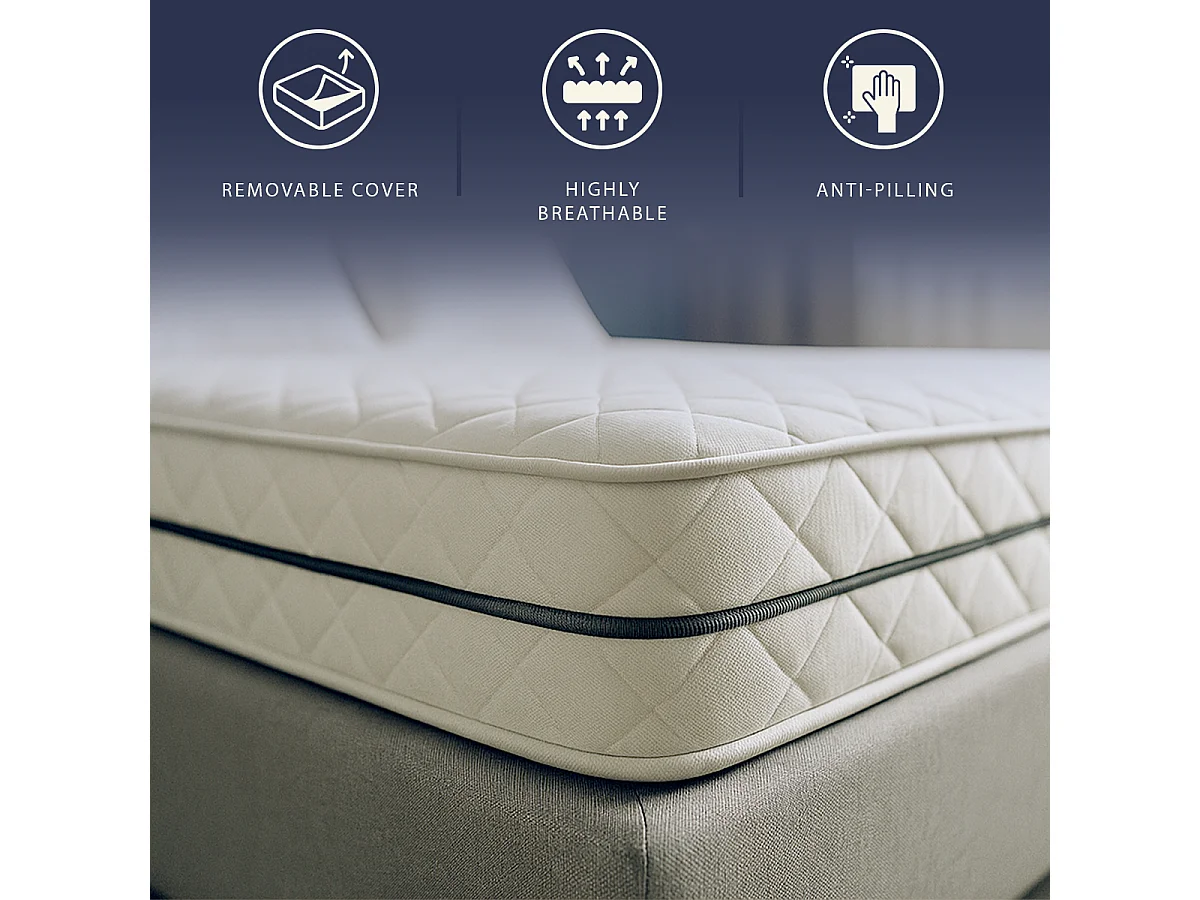 Fuze Pro | Matelas 140x200 cm | Ressorts + mousse | H. 24 cm | Orthopédique | Fabriqué en Italie